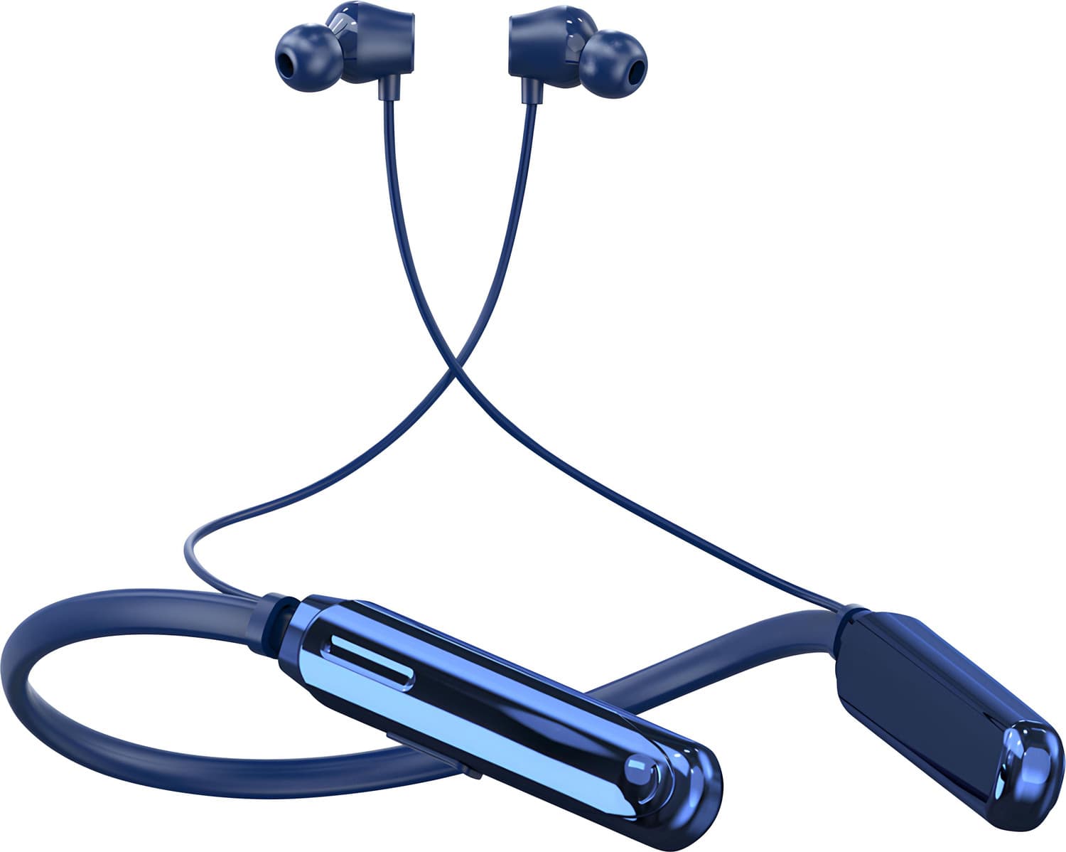 CIHLEX CARRON Pushpa - 48 Hour Playtime Bluetooth Headphone Neckband Earphone (Blue) Bluetooth Headset (Blue, In the Ear)