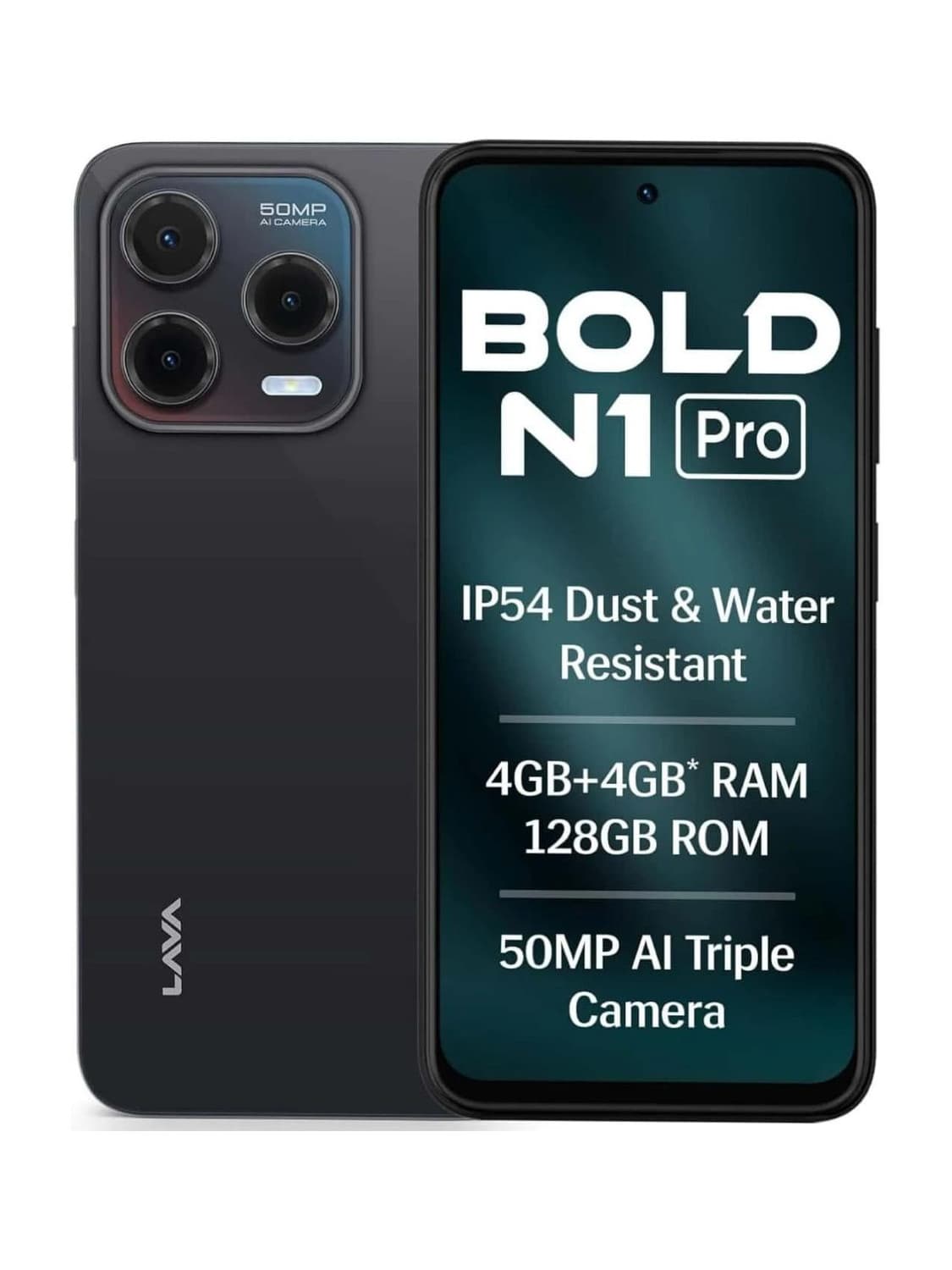 LAVA Bold N1 Pro (Stealth Black, 128 GB)
