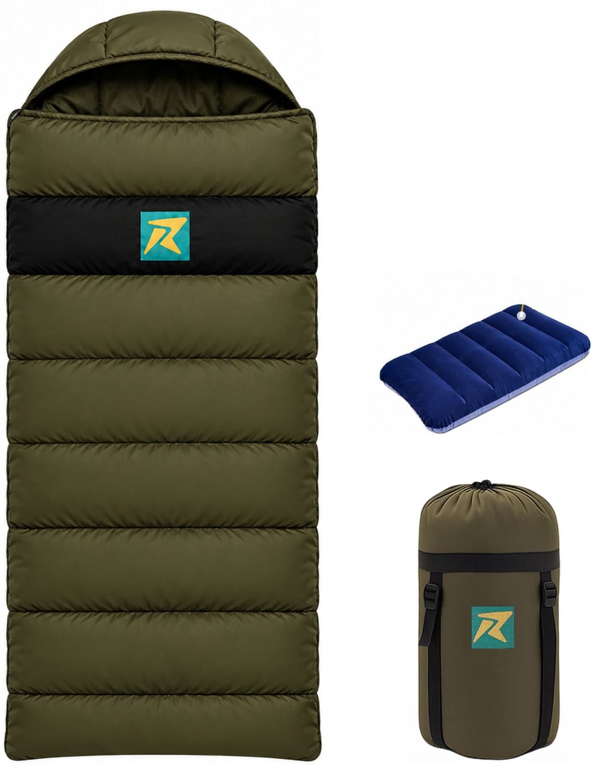 Rocksport Sleeping Bag for Camping Hiking Traveling and Outdoors|Reliance Hollow Fibre Sleeping Bag
