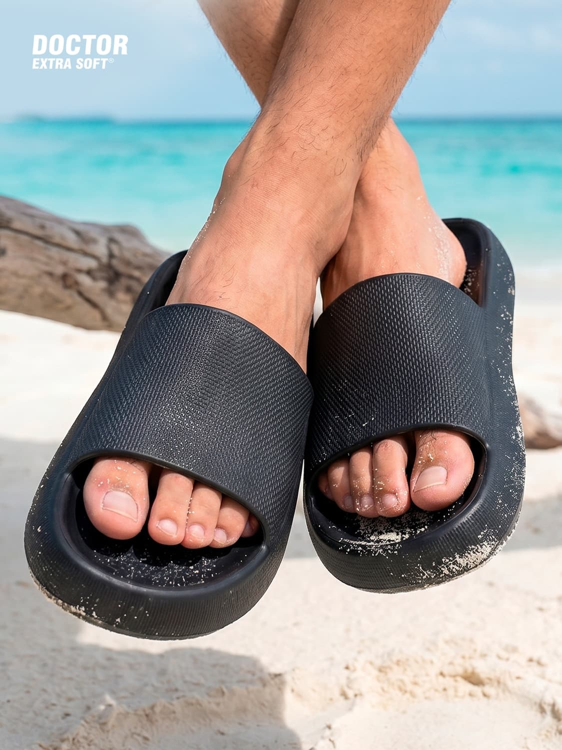 DOCTOR EXTRA SOFT Men Men's Classic Ultra Soft Sliders/Slippers with Cushion FootBed for Adult D-504 Slides