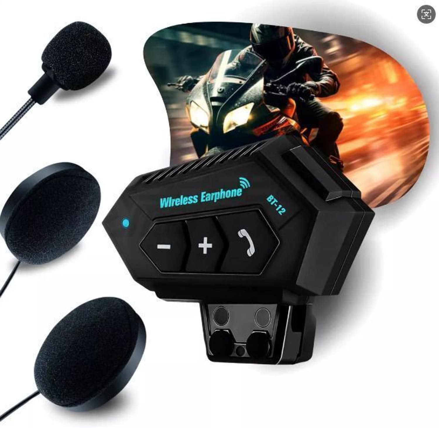 Cubonic BT12 On-Ear Helmet Wireless Dual Earphone Bluetooth Calling and Music Smart Headphones