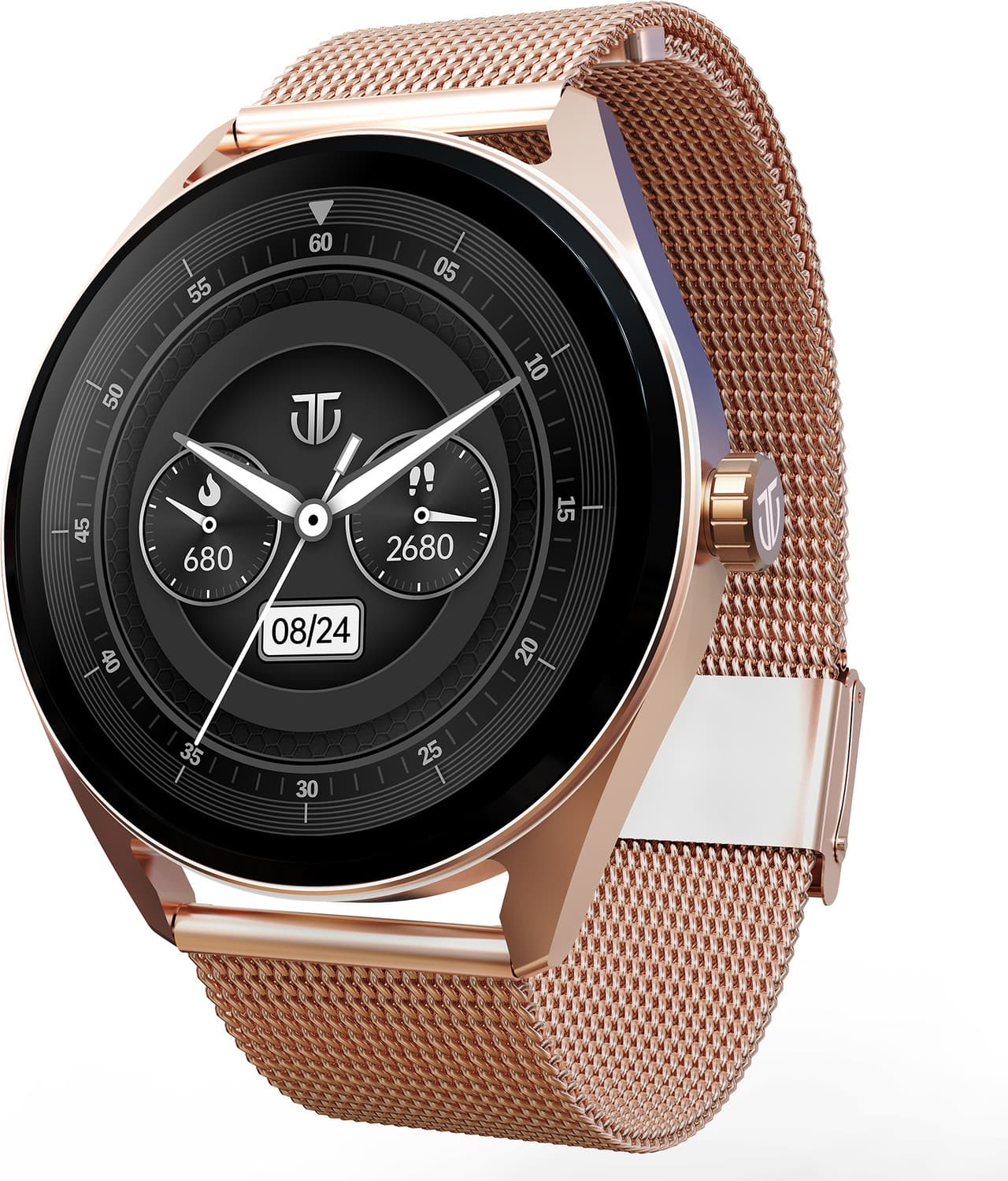 Titan Crest-1.43''|Premium Design|AMOLED|AOD|Working Crown|BT Calling|Fast Charge|IP68 Smartwatch