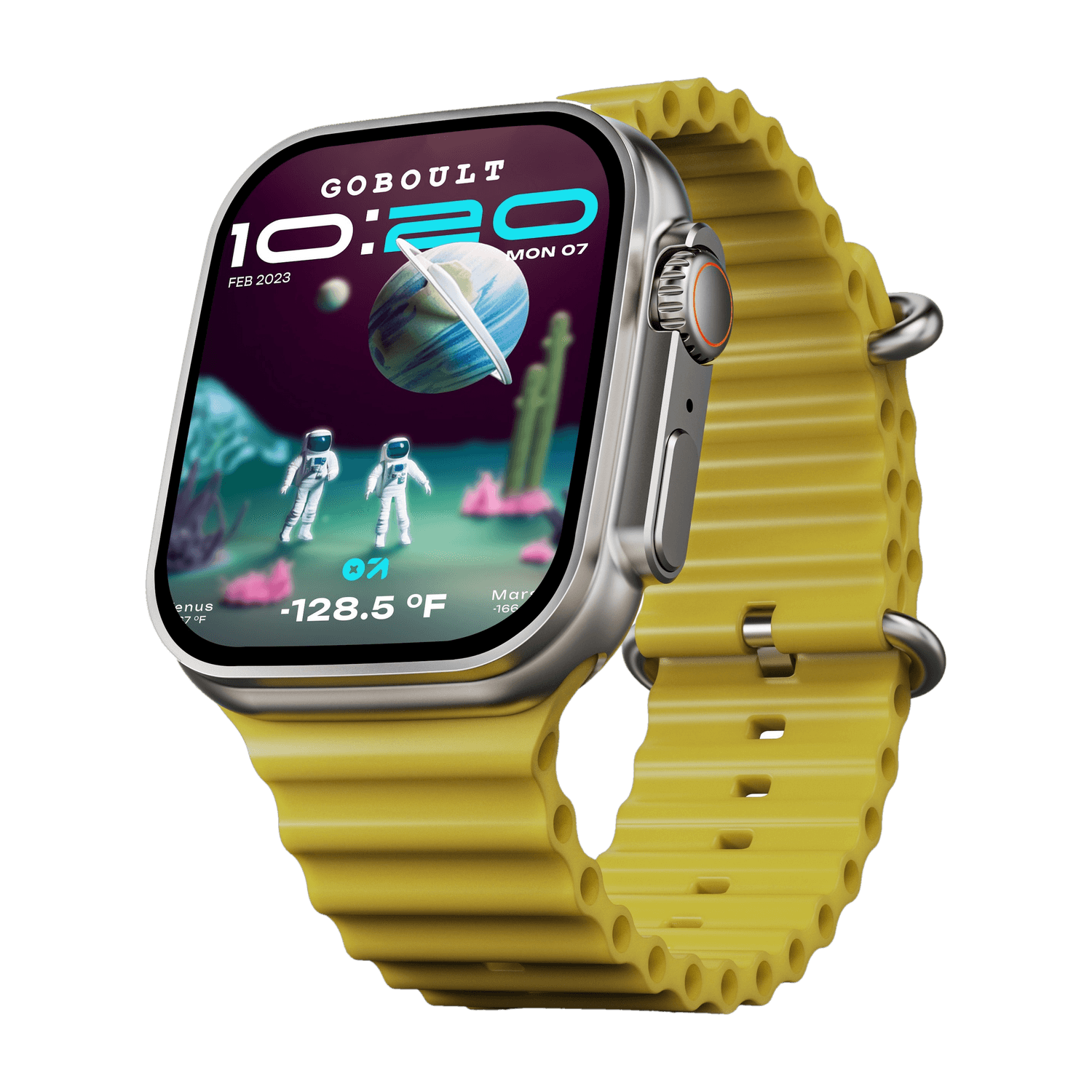 Boult Crown 1.95'' Screen, BT Calling, Working Crown, Zinc Alloy Frame, 900 Nits, SpO2 Smartwatch