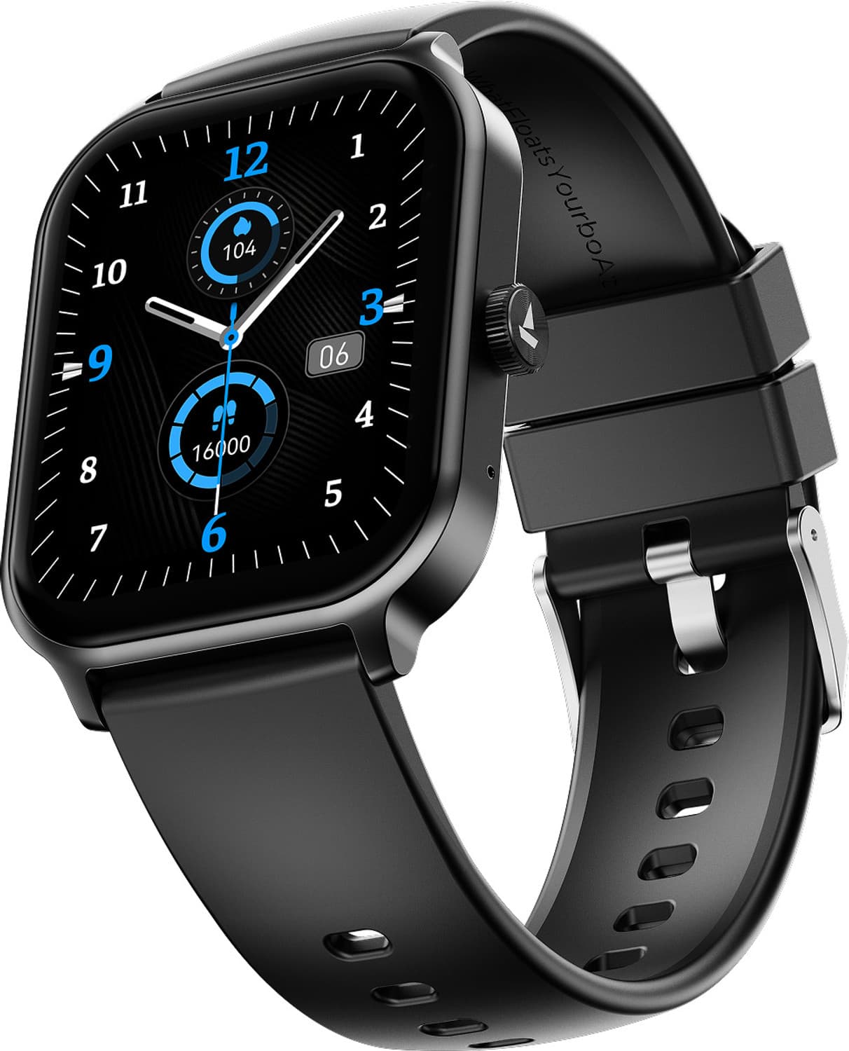boAt Ultima Ember 2, 1.96" AMOLED, Ultra Bright 1000 nits, AOD, Functional Crown Smartwatch (Active Black Strap, Free Size)