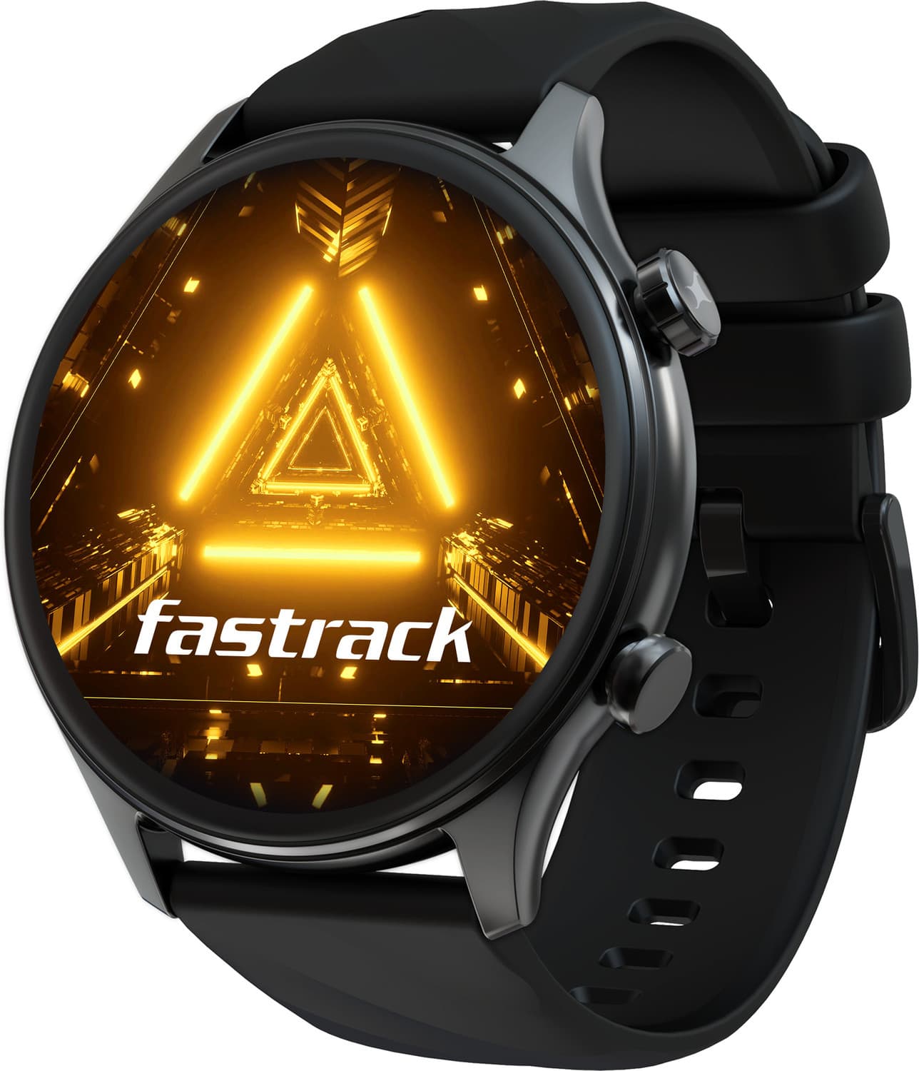 Fastrack Optimus 2 Pro,36.3mm AMOLED Display,AOD,Metal Case,Working Crown,BT Calling,SOS Smartwatch
