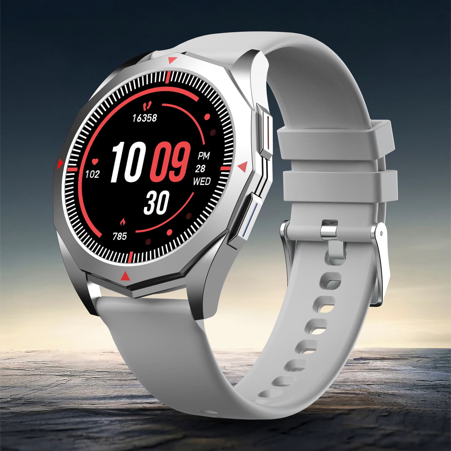 Pebble Rio 1.39 inch HD Display, Unique Polygonal Bezel Less Design, Premium Build Smartwatch