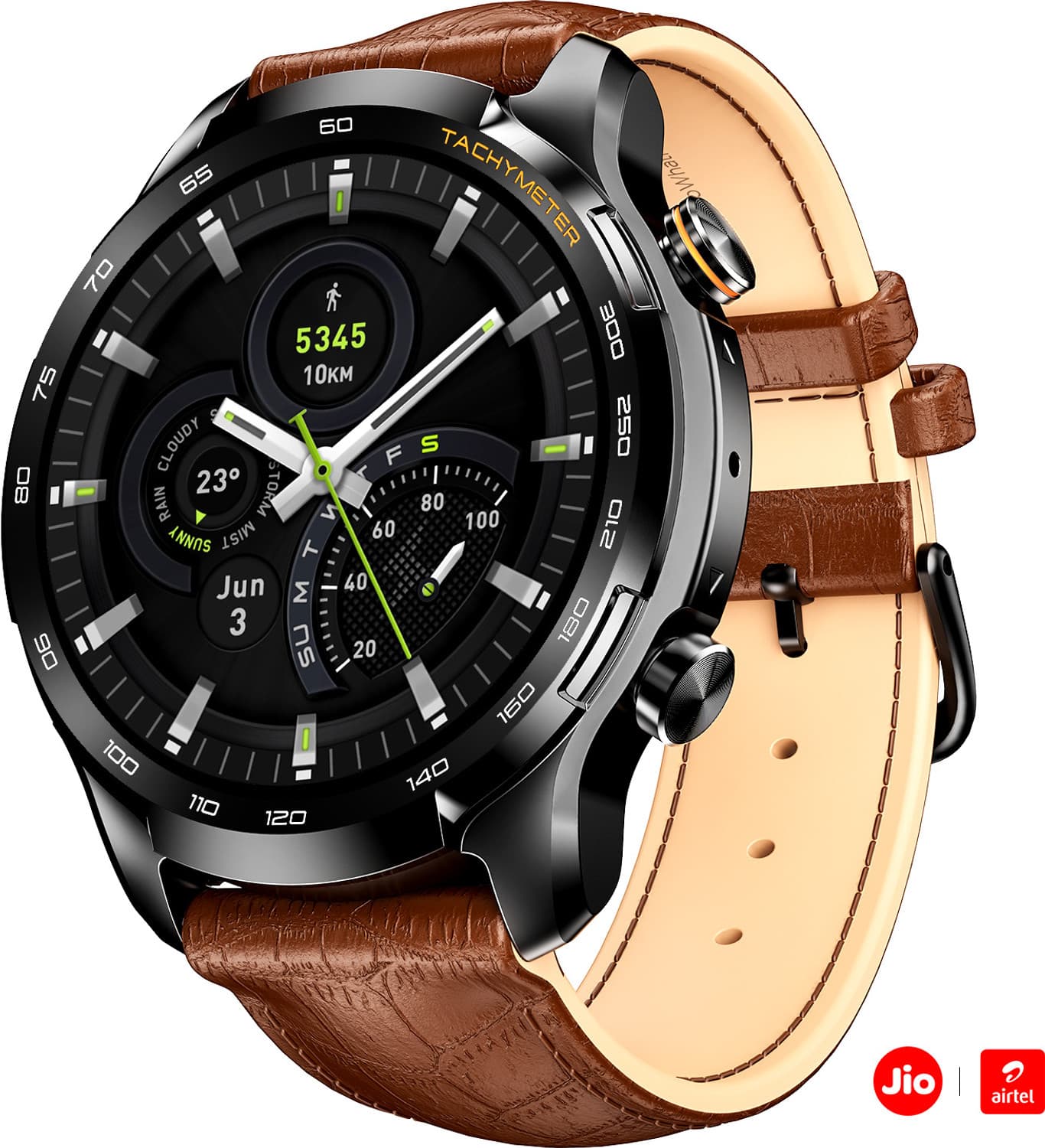 boAt Lunar Pro LTE w/ eSIM Support,Built-in GPS,1.39" AMOLED Display & TWS Connection Smartwatch