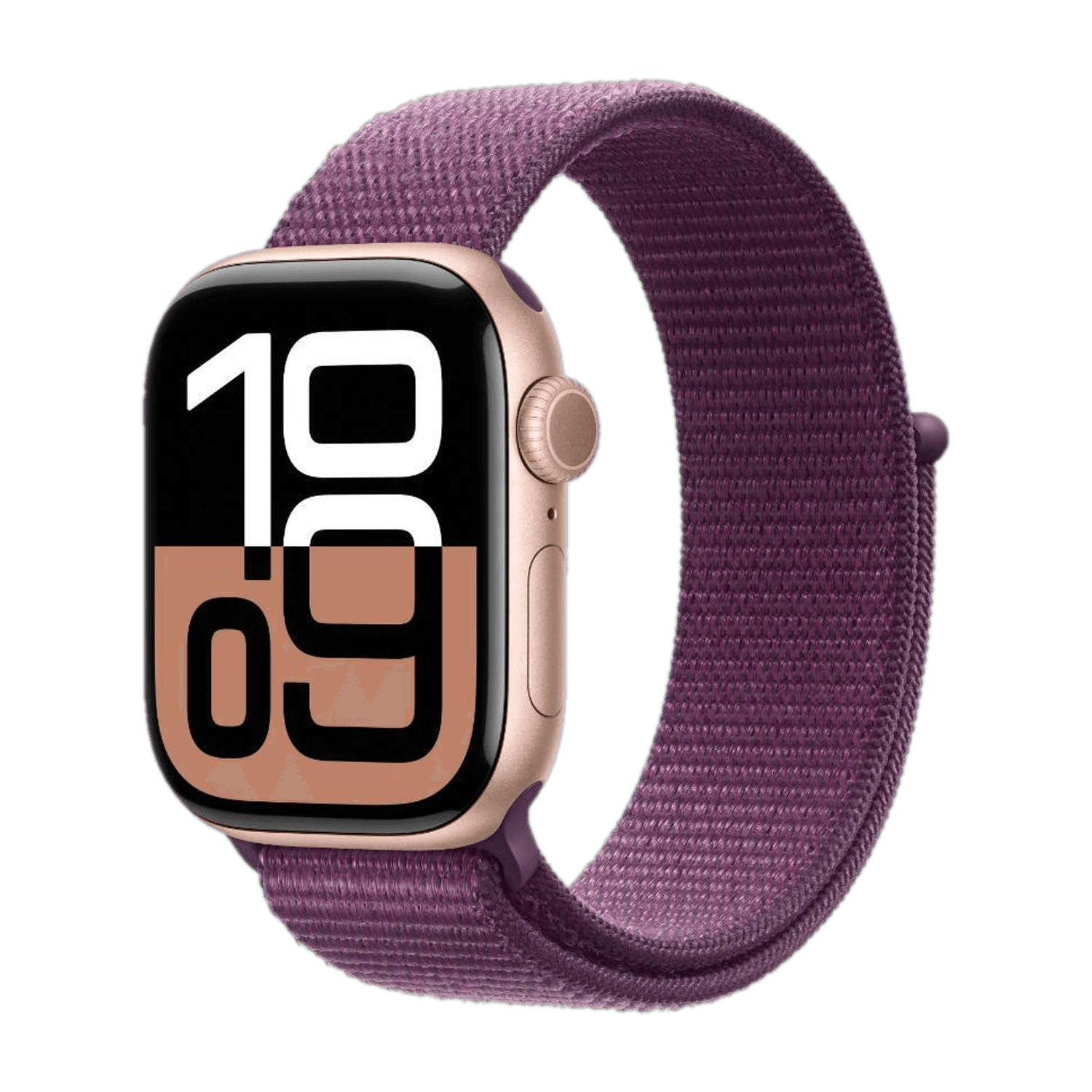 Apple Watch Series 10 GPS 42mm Rose Gold Aluminium with Plum Sport Loop