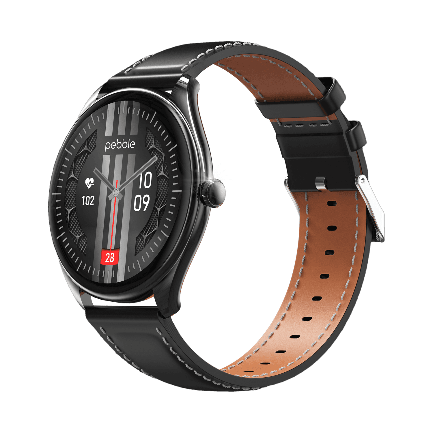 Pebble Royale Legend Slimmest Design,1.43''Amoled Display, BT Calling, Premium Built Smartwatch