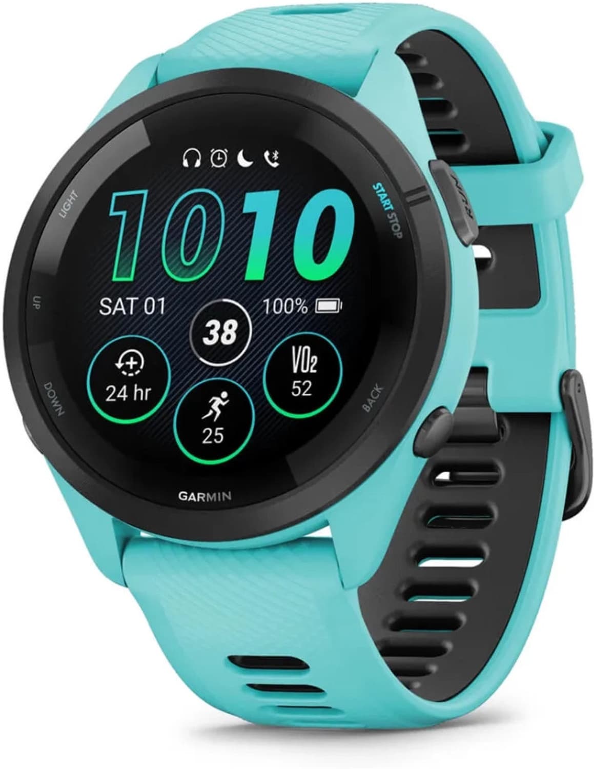 GARMIN Forerunner 265 Music (A04452) Smartwatch (Aqua Strap, Free Size)