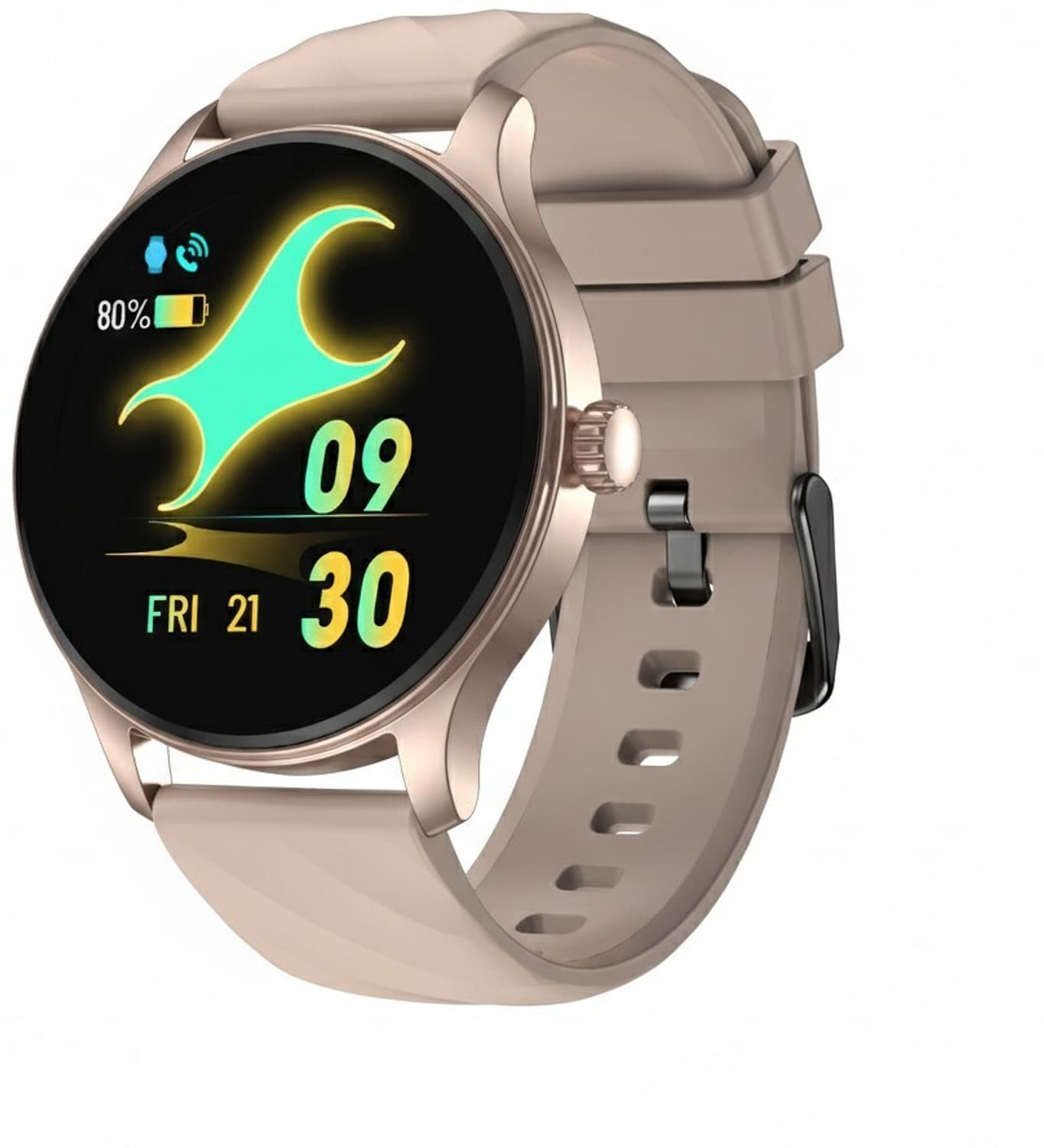 Fastrack Jupiter R1 Smartwatch (Beige Strap, Free Size)