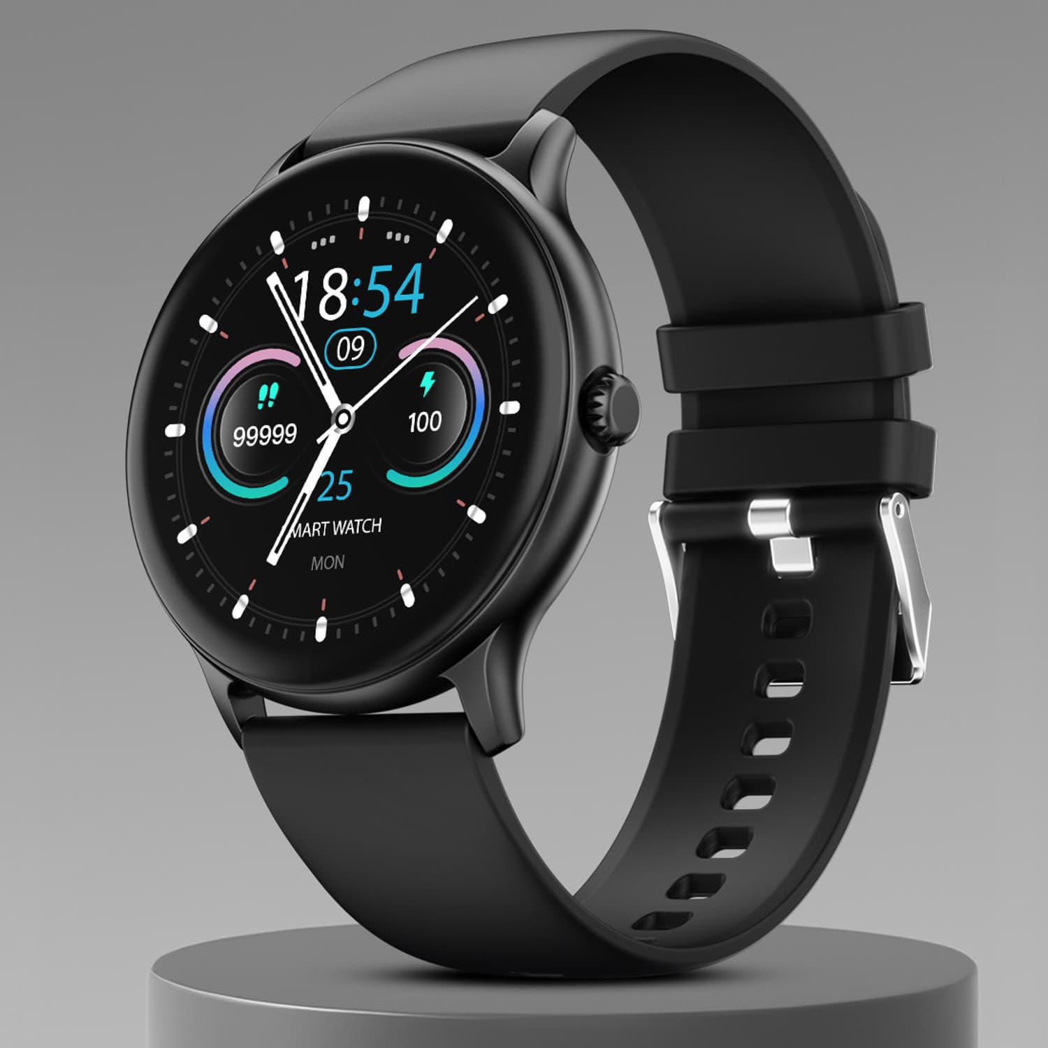 Fire-Boltt Hurricane Smartwatch (Black Strap, Free Size)