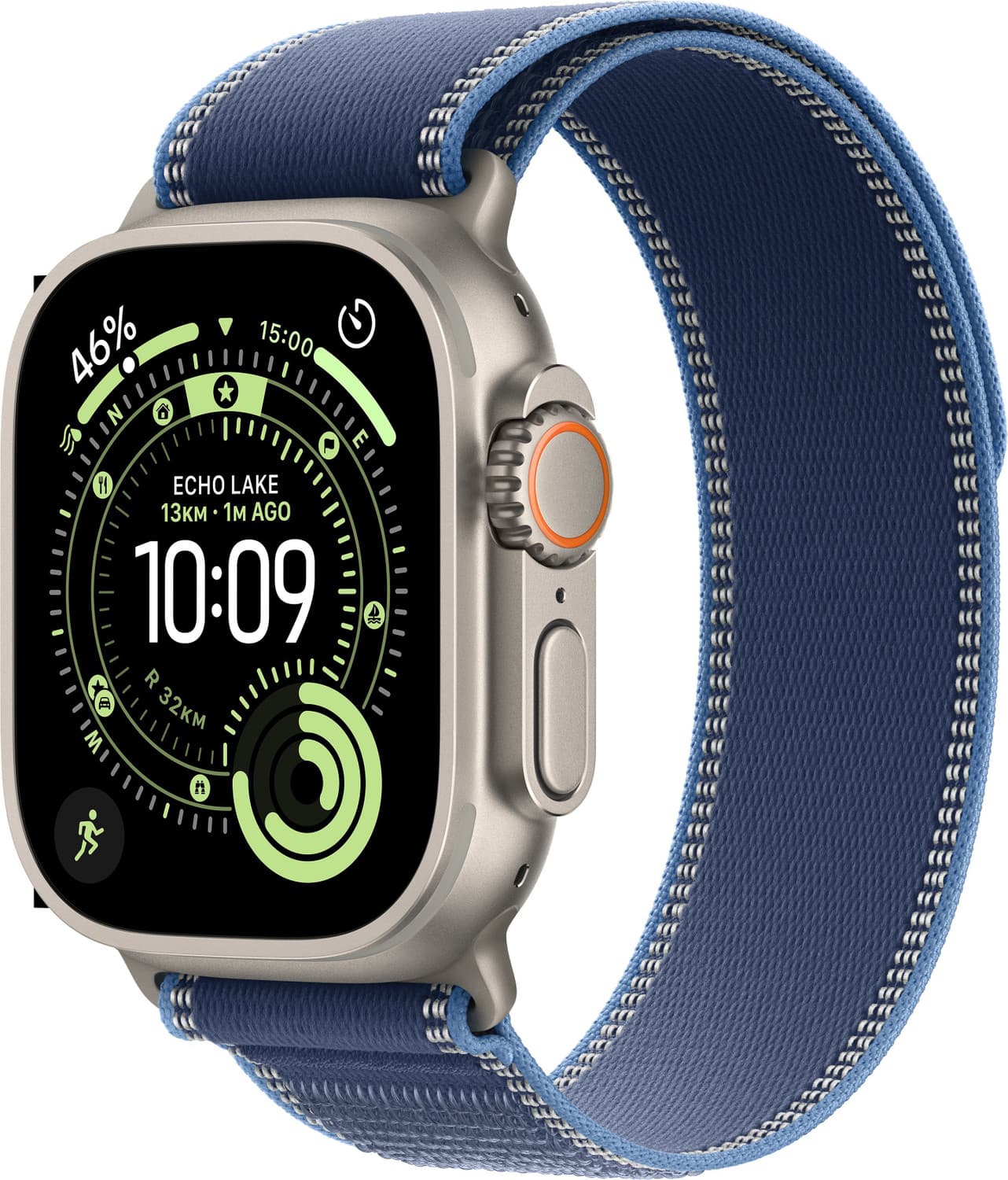 Apple Watch Ultra 3 GPS + Cellular 49mm Titanium Case Blue/Bright Blue Trail Loop- M/L