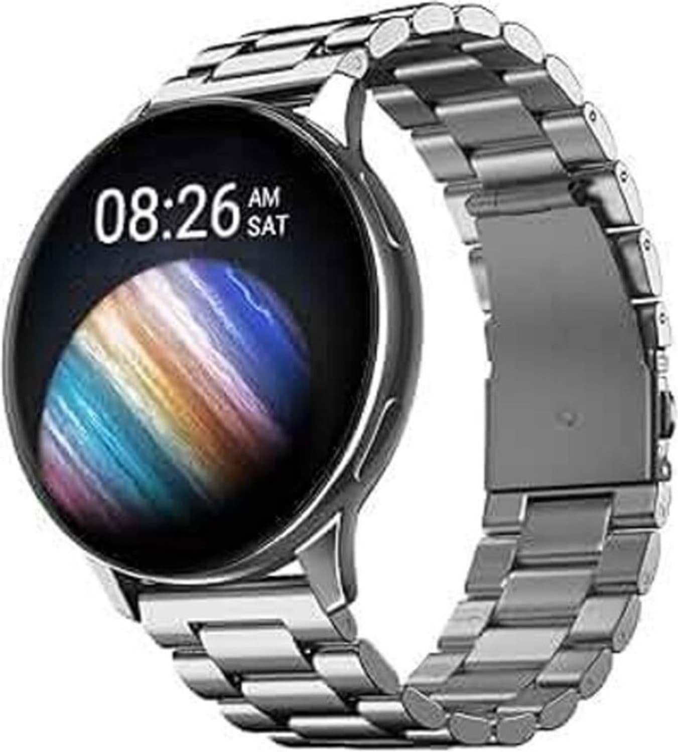 DAXIO ENTERPRISES Active 2 Silver Metal Amoled Display, Multi Watch Faces, Fitness, Music Smartwatch (Silver Strap, Free size)