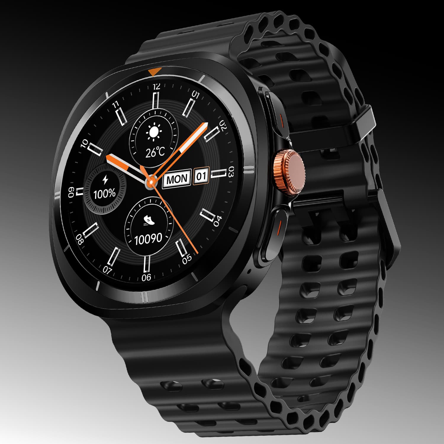 Fire-Boltt Axiom 1.43" AMOLED Display Smartwatch BT Calling, Wireless Charging & Metal Case Smartwatch