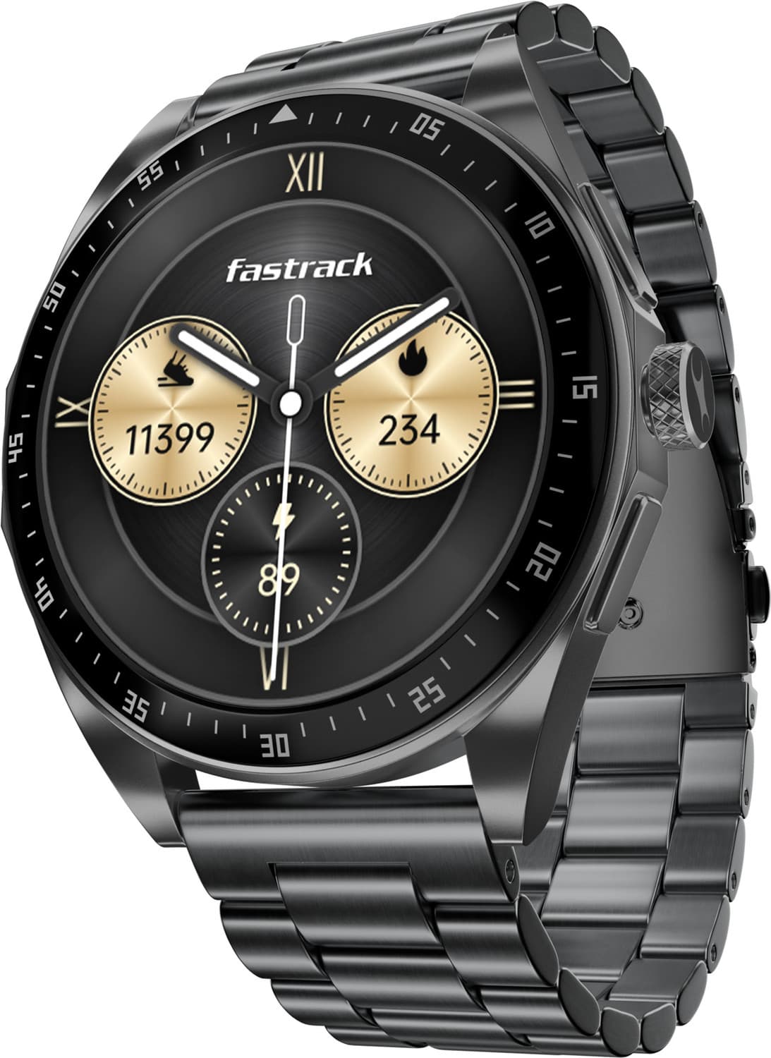 Fastrack Radiant FX1,36.3mm AMOLED Display,AOD,Working Crown,BT Calling,SOS Smartwatch