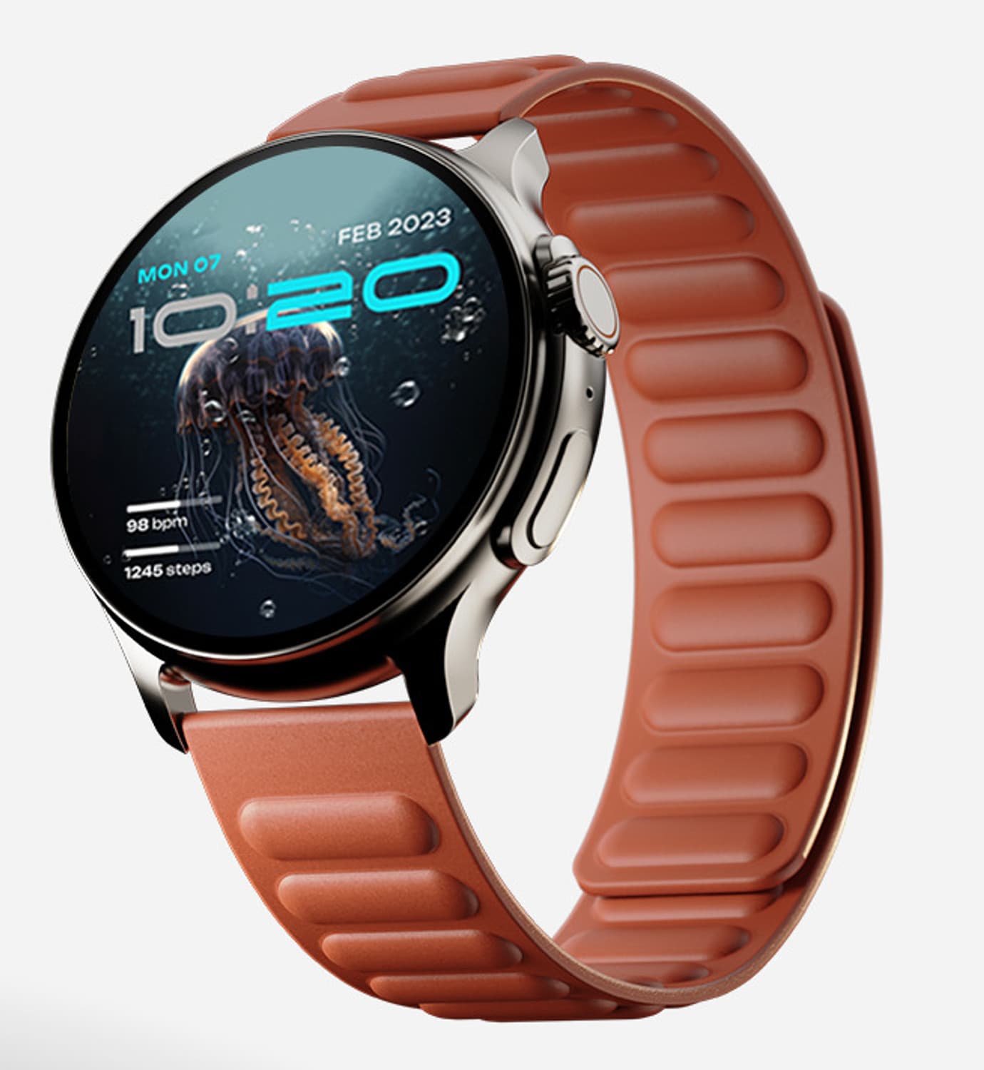 Boult CrownR Pro 2 1.43''HD AMOLED, BT Calling, Zinc Alloy Frame, IP67, SpO2 Tracking Smartwatch