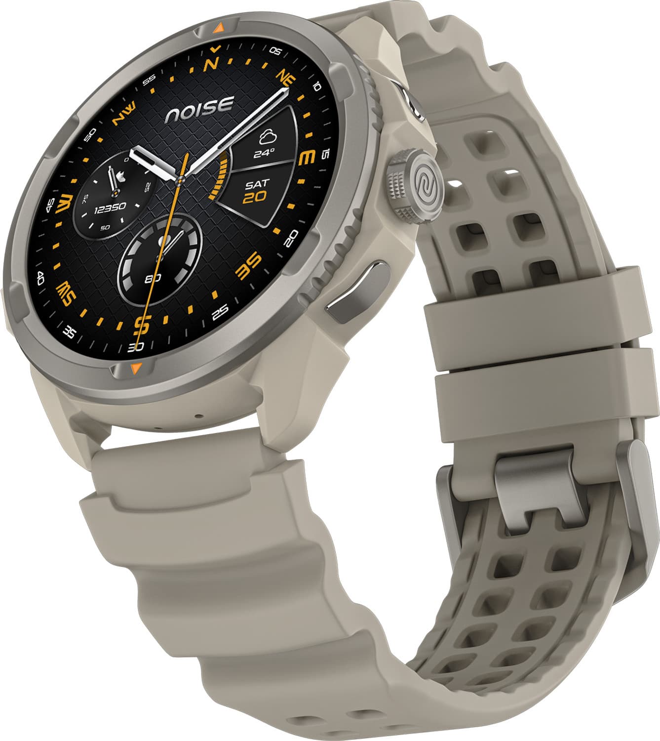 Noise Endeavour Pro Outdoor Rugged, Titanium Alloy Bezel, Dual-Band GPS, Flashlight Smartwatch