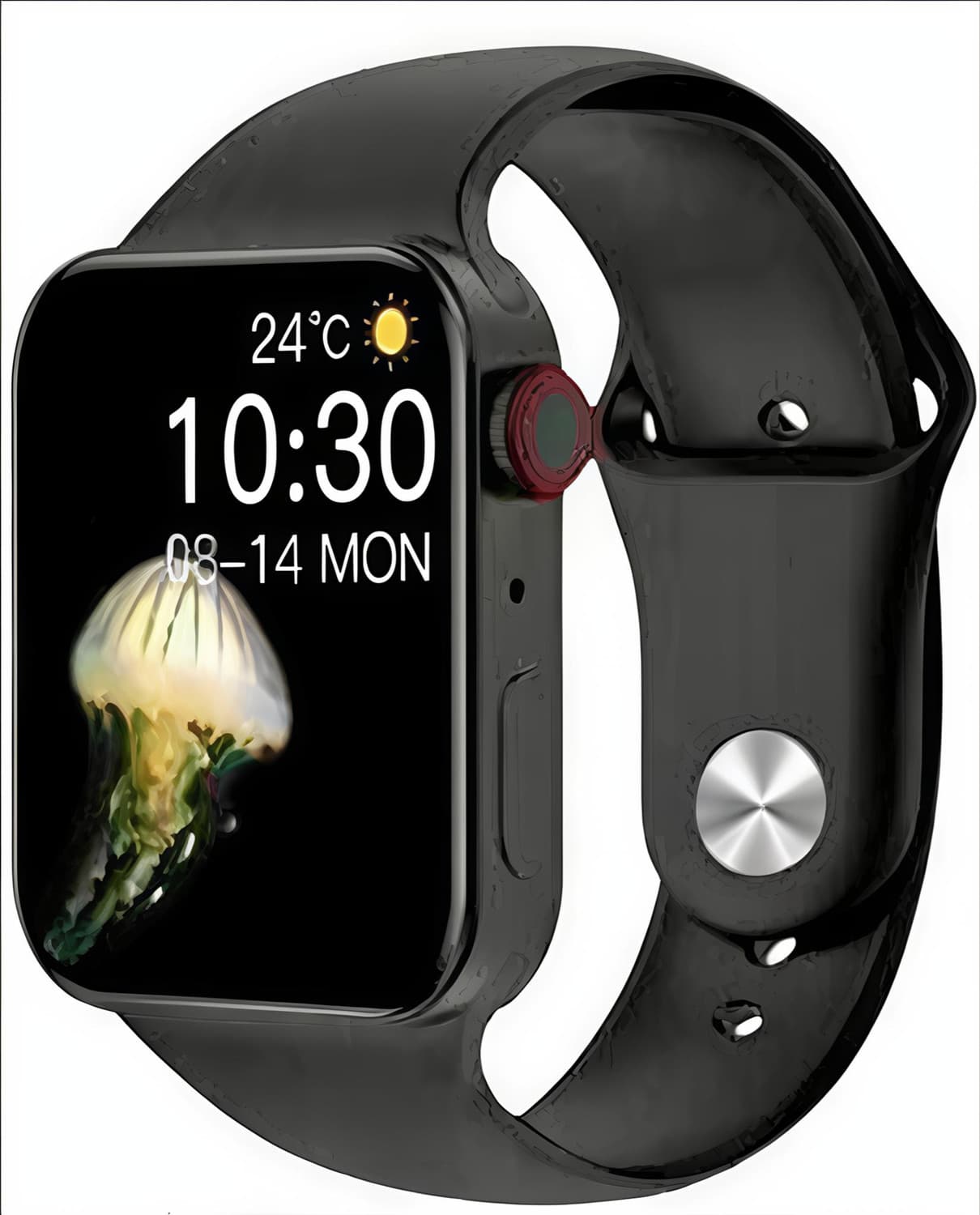 Techy Alpha T500 Ultra 1.39" AMOLED Display With Bluetooth Calling, Music Sports Smartwatch Smartwatch (BLACK Strap, Free size)