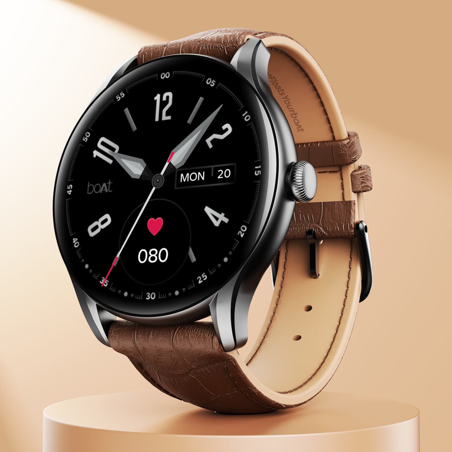 boAt Lunar Connect Ace with 1.43 " AMOLED Display, BT Calling, 100+ Sports Mode, IP68 Smartwatch