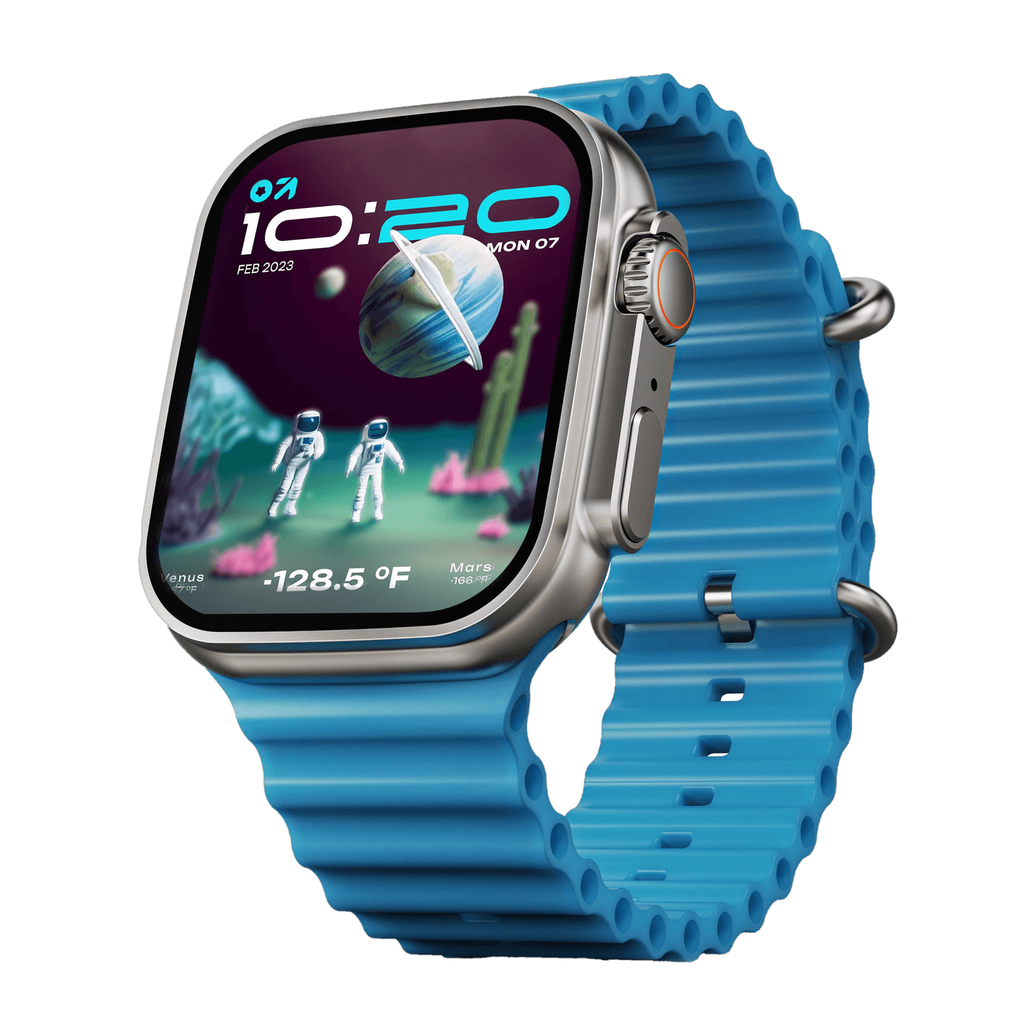 Boult Crown 1.95'' Screen, BT Calling, Working Crown, Zinc Alloy Frame, 900 Nits, SpO2 Smartwatch