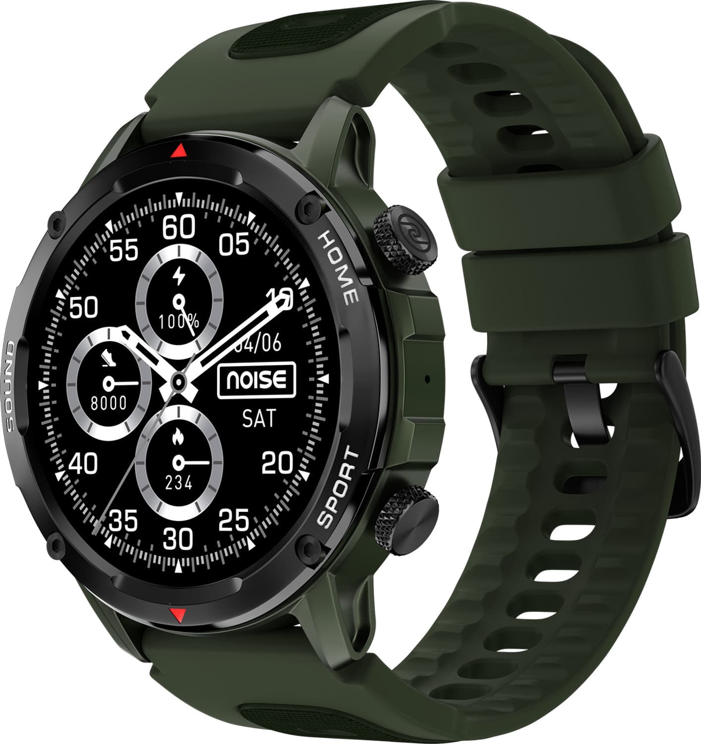 Noise Force 2 Sporty Rugged, 1.39" TruView Display, BT Calling, IP67 Water Resistance Smartwatch