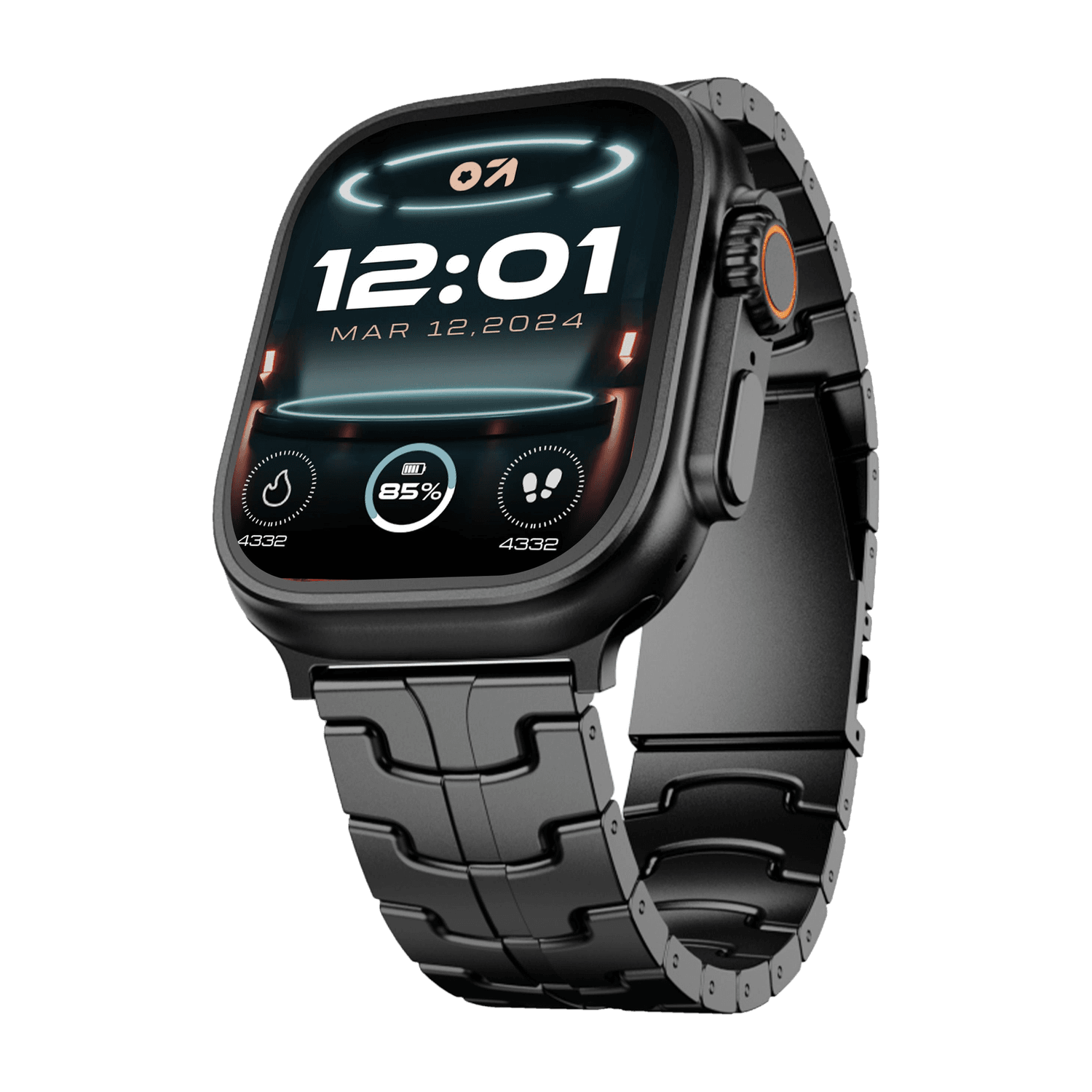 Boult Crown Pro 2.01" AMOLED, BT Calling, Working Crown, AOD, Zinc Alloy Frame, SpO2 Smartwatch