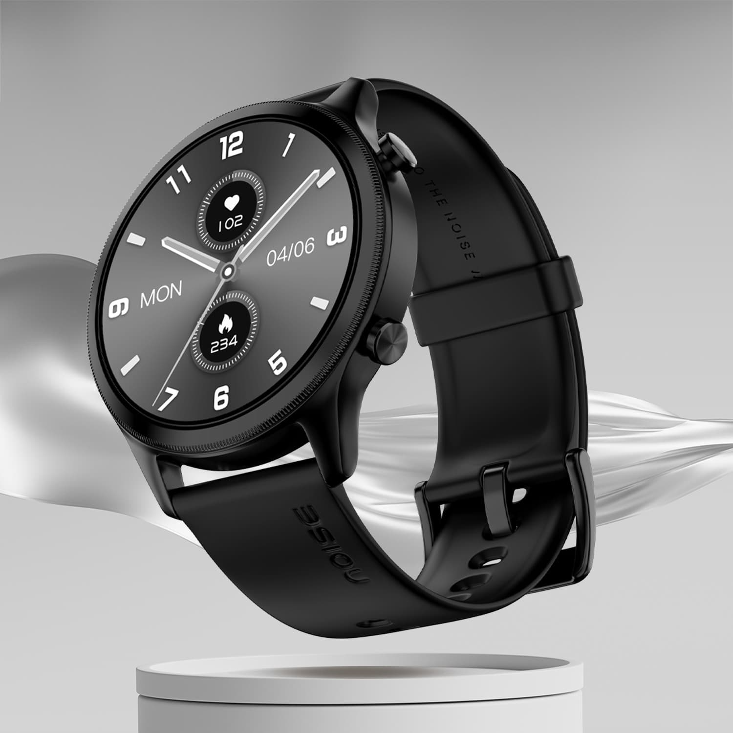 Noise Evolve 3, 1.43 AMOLED AOD,�466*466px, 500 nits, BT calling,Tru Sync Technology Smartwatch