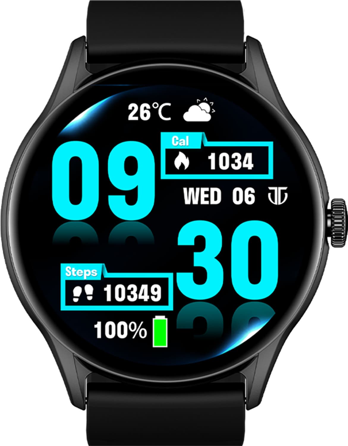 Titan Evoke with 1.43" AMOLED Display,1000 Nits Brightness,Rotating Crown,BT Calling Smartwatch