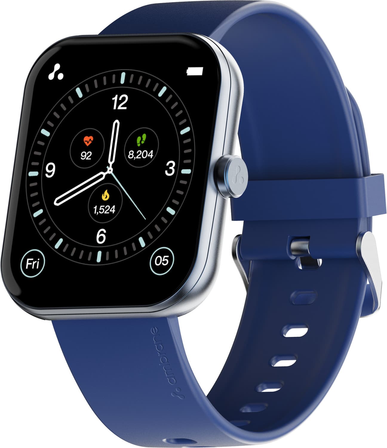 Ambrane Wise Eon Max with 2.01'' Lucid display, BT Calling, with customisable watch face Smartwatch