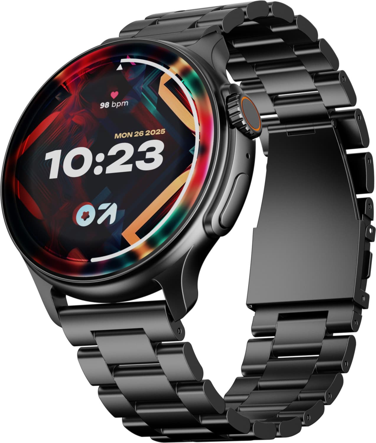 Boult CrownR Pro 1.43''HD AMOLED, BT Calling, Zinc Alloy Frame, IP67, SpO2 Tracking Smartwatch