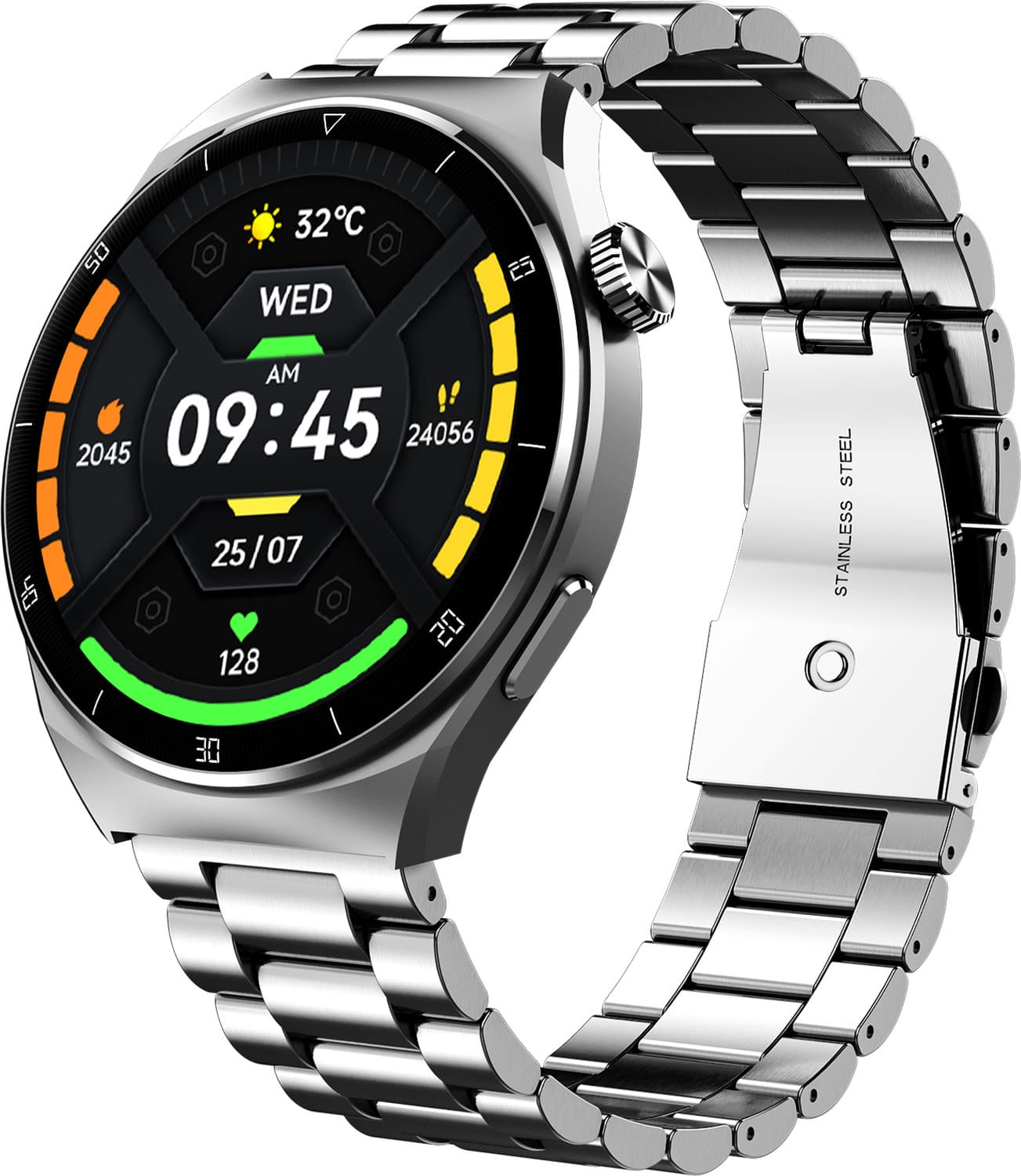 beatXP Vega X 1.43'' AMOLED Display with BT Calling, Metal Body,Wireless Charging, IP68 Smartwatch