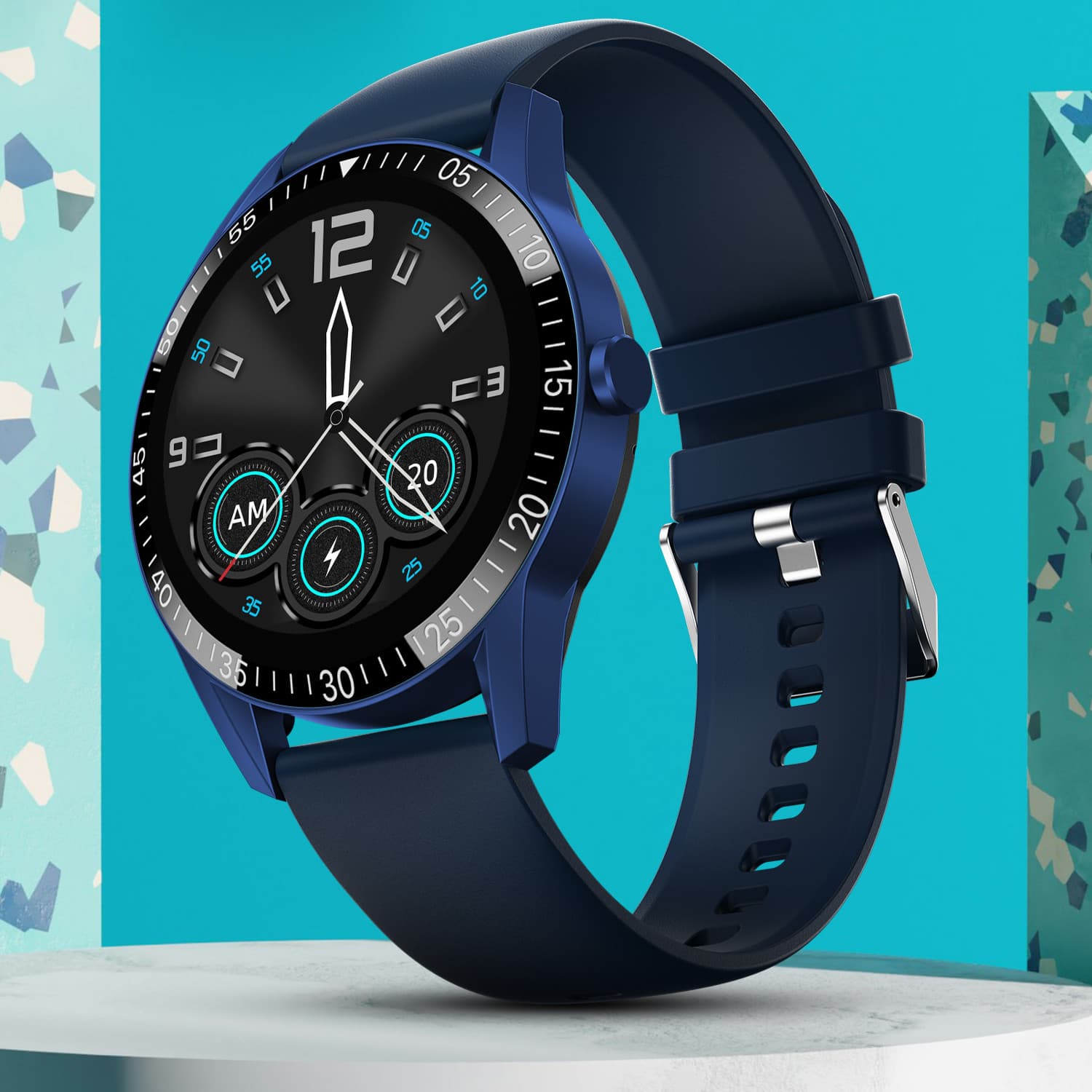 Fire-Boltt Talk Bluetooth Calling Smartwatch (Blue Strap, L)