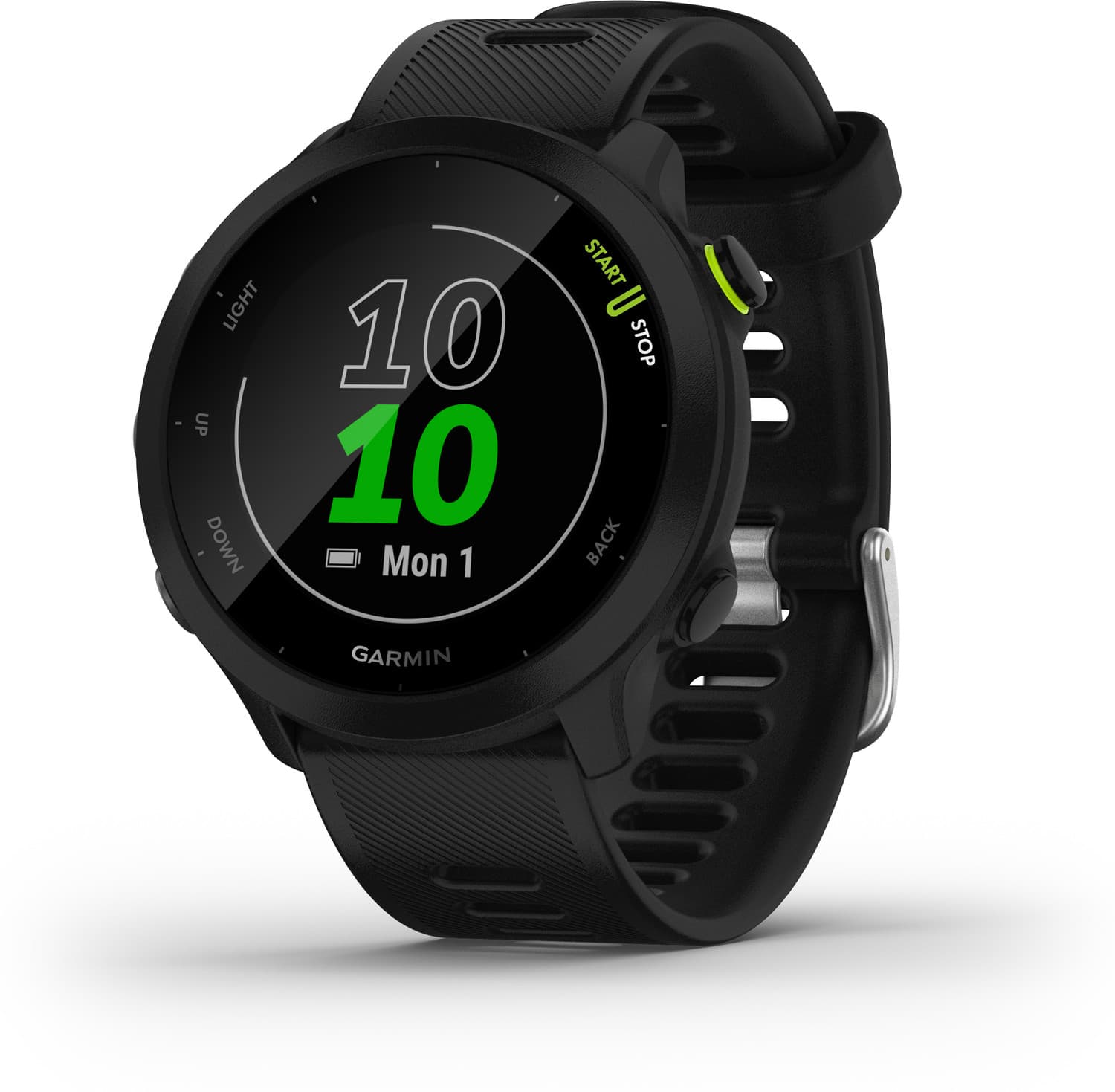 GARMIN Forerunner 55 Smartwatch (Black Strap, M)