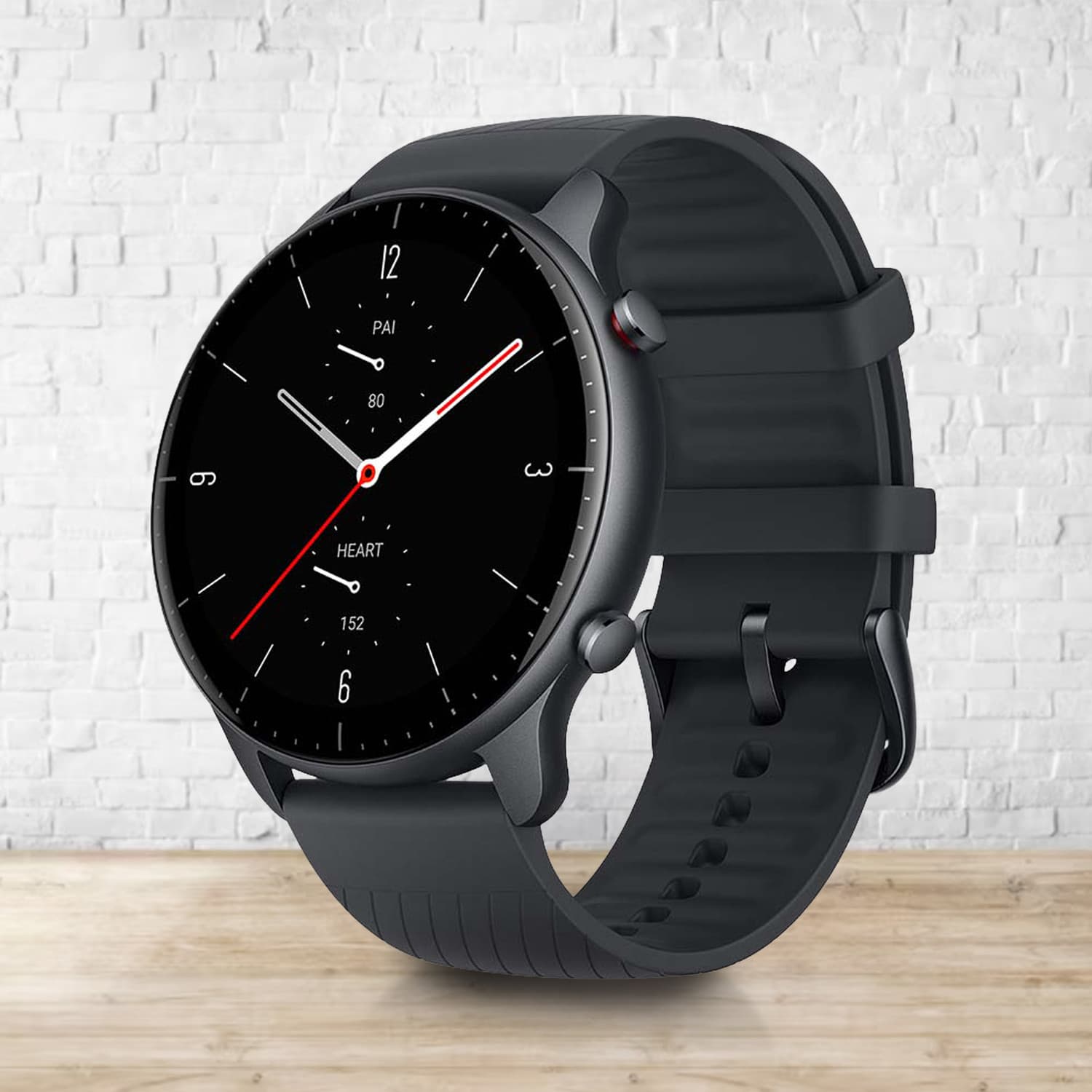 Amazfit GTR 2 (New Version) Smartwatch (Black Strap, Free Size)