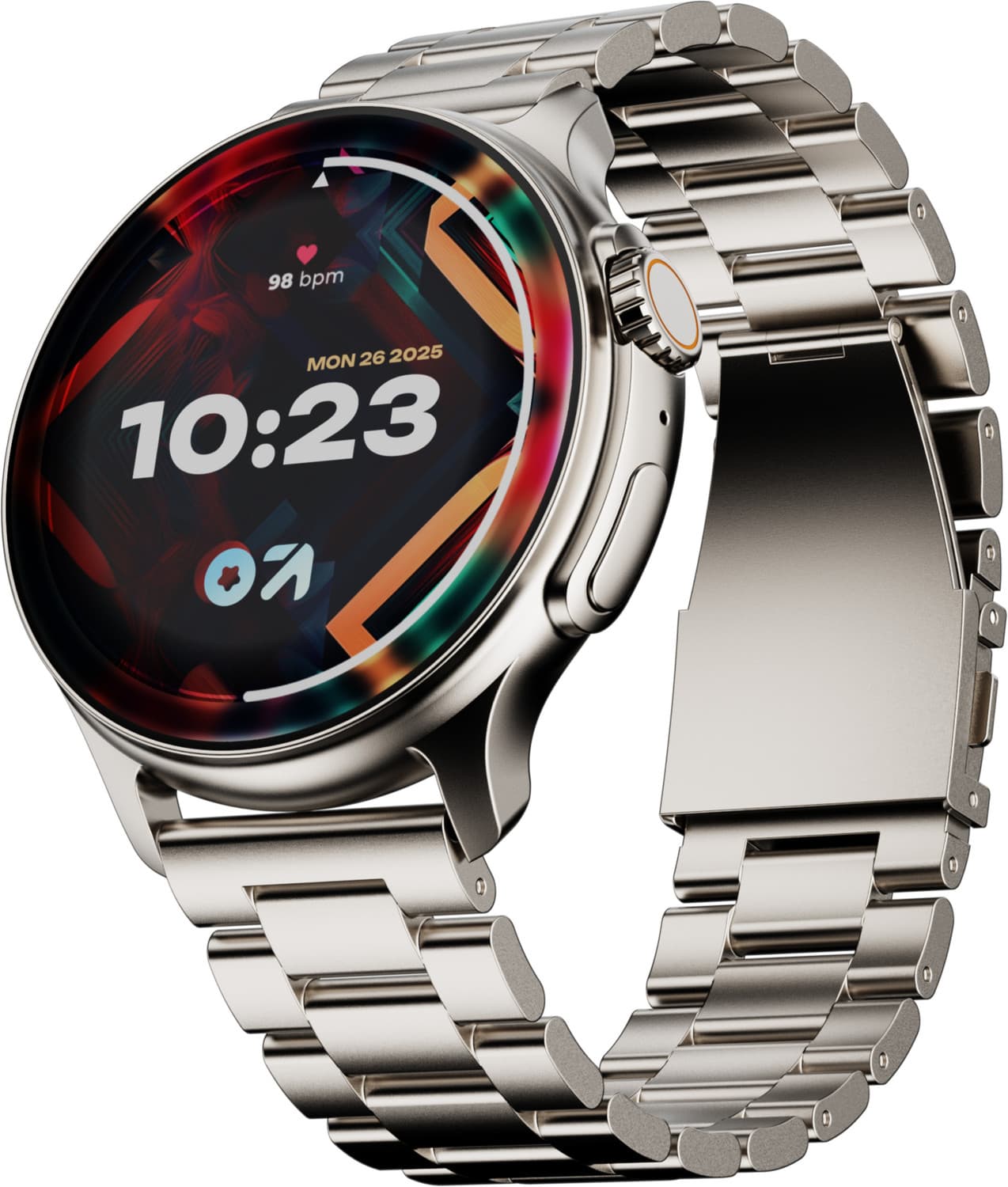 Boult CrownR Pro 1.43''HD AMOLED, BT Calling, Zinc Alloy Frame, IP67, SpO2 Tracking Smartwatch