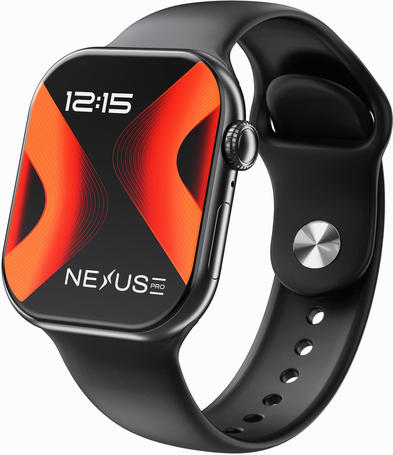 CrossBeats Nexus Pro|2.08" AMOLED 120Hz|BP SpO2 Heart Sleep,Voice Record & Video Watch Face Smartwatch (Black Strap, Free Size)