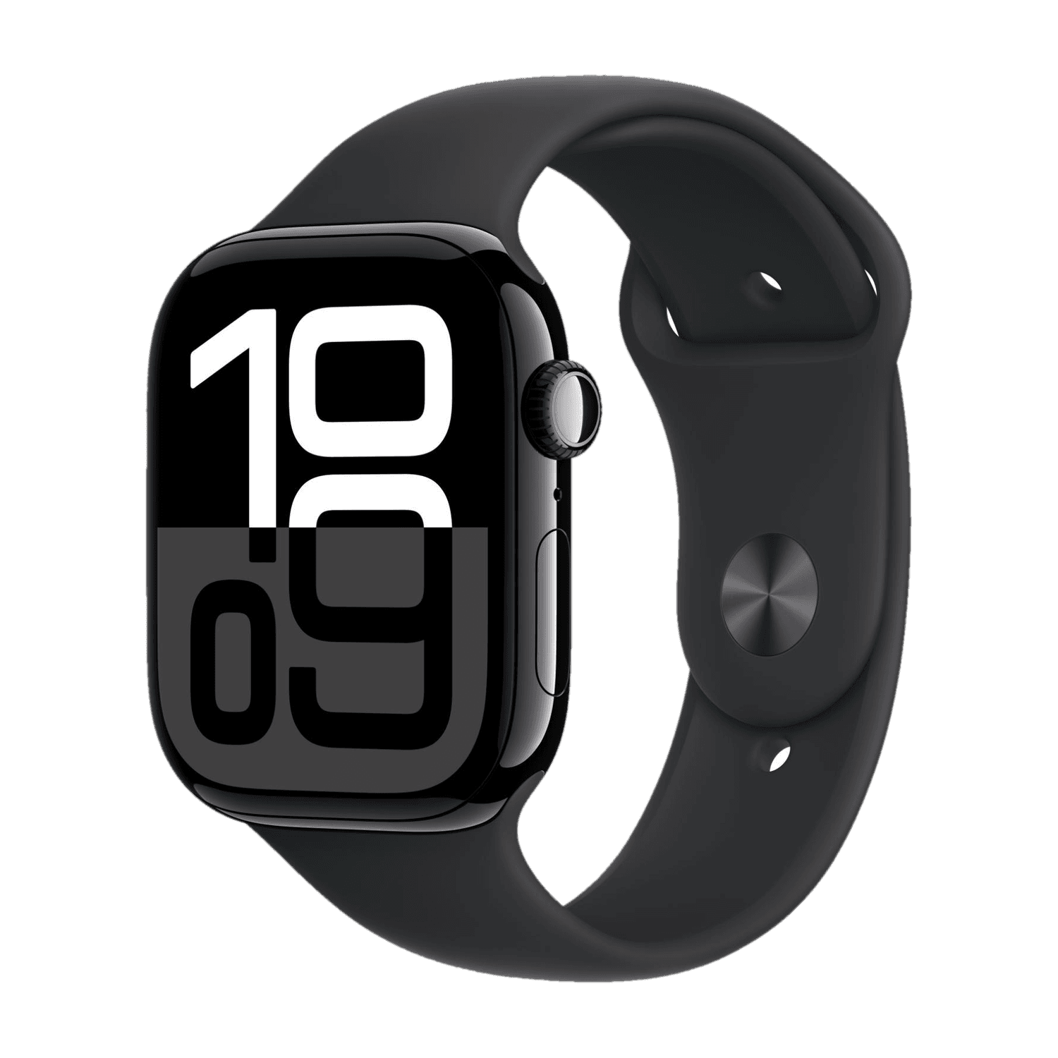 Apple Watch Series 10 GPS 46mm Jet Black Aluminium with Black Sport Band