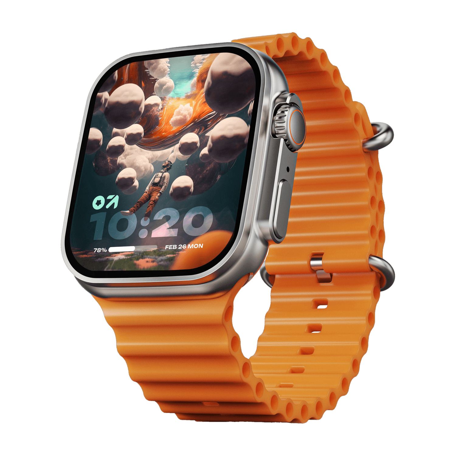 Boult Crown 1.95'' Screen, BT Calling, Working Crown, Zinc Alloy Frame, 900 Nits, SpO2 Smartwatch