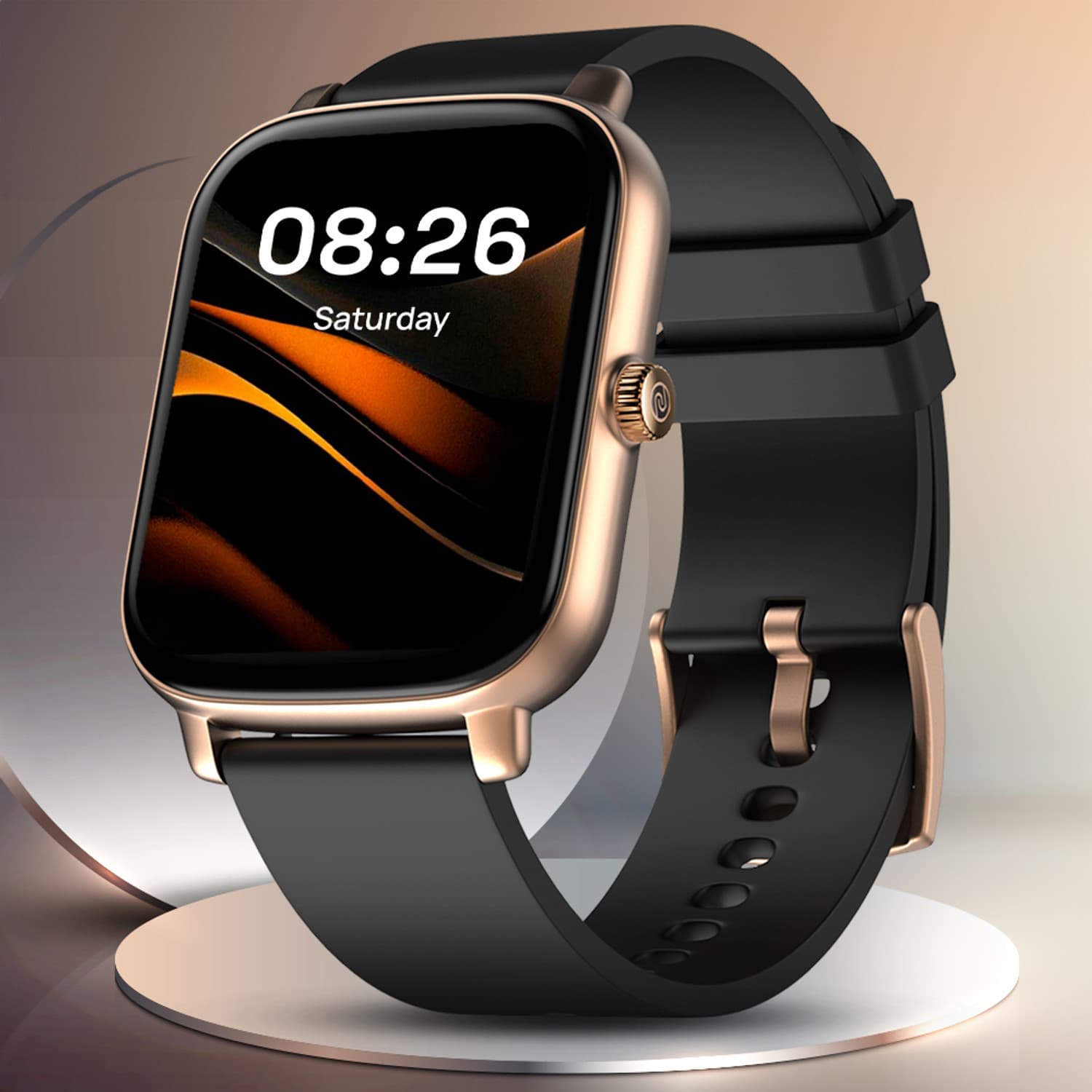 Noise Icon Buzz Bluetooth Calling with AI Voice Assistance Smartwatch (Black Strap, Regular)