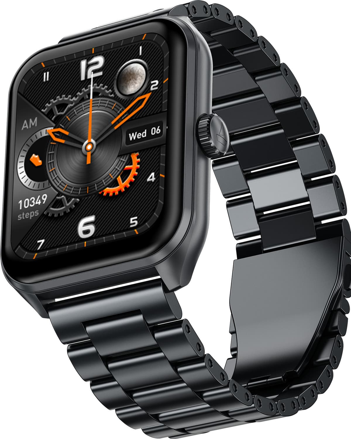 boAt Wave Fury Pro w/ 1.83'' HD Display, Metal Body, BT Calling & Functional Crown Smartwatch (Phantom Steel Strap, Free Size)