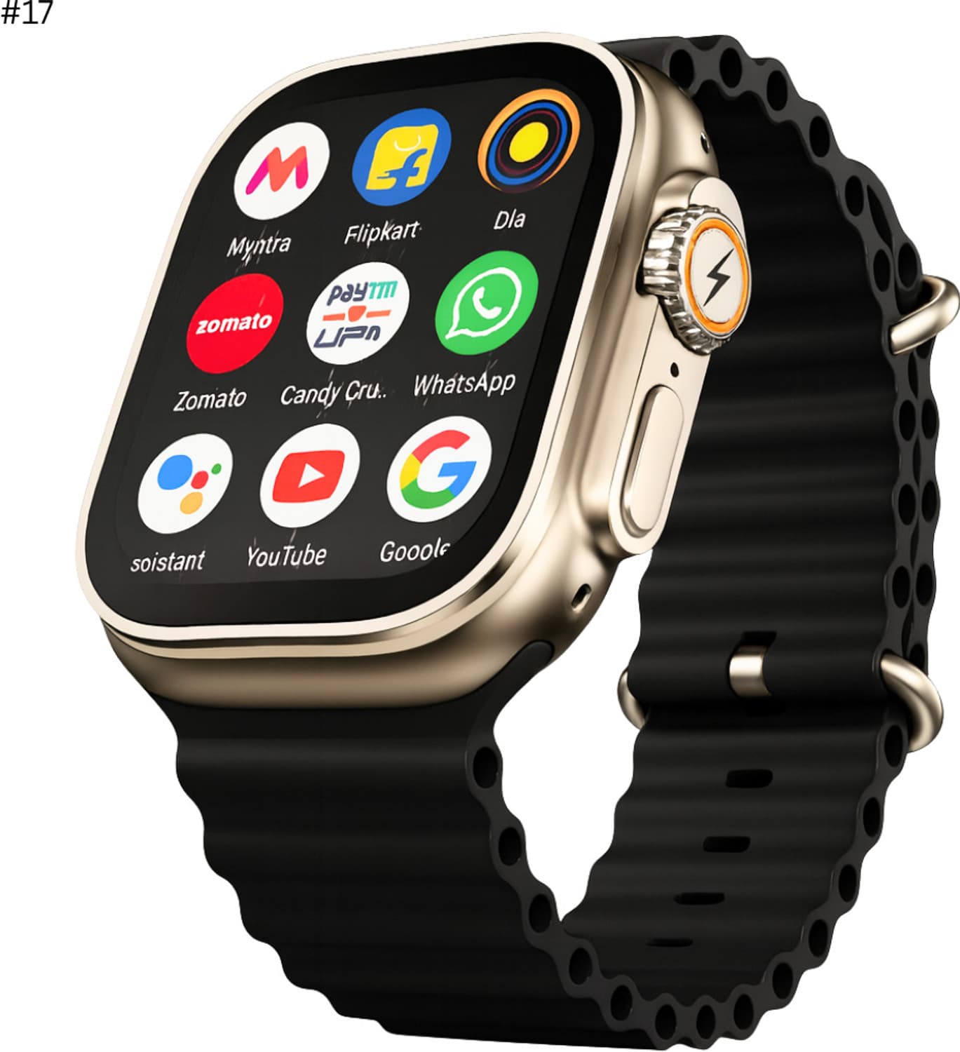 TECHIO T800 Sleek Smartwatch with Activity Tracker Call, SMS & Fitness Alerts Smartwatch (BLACK Strap, FREE SIZE)