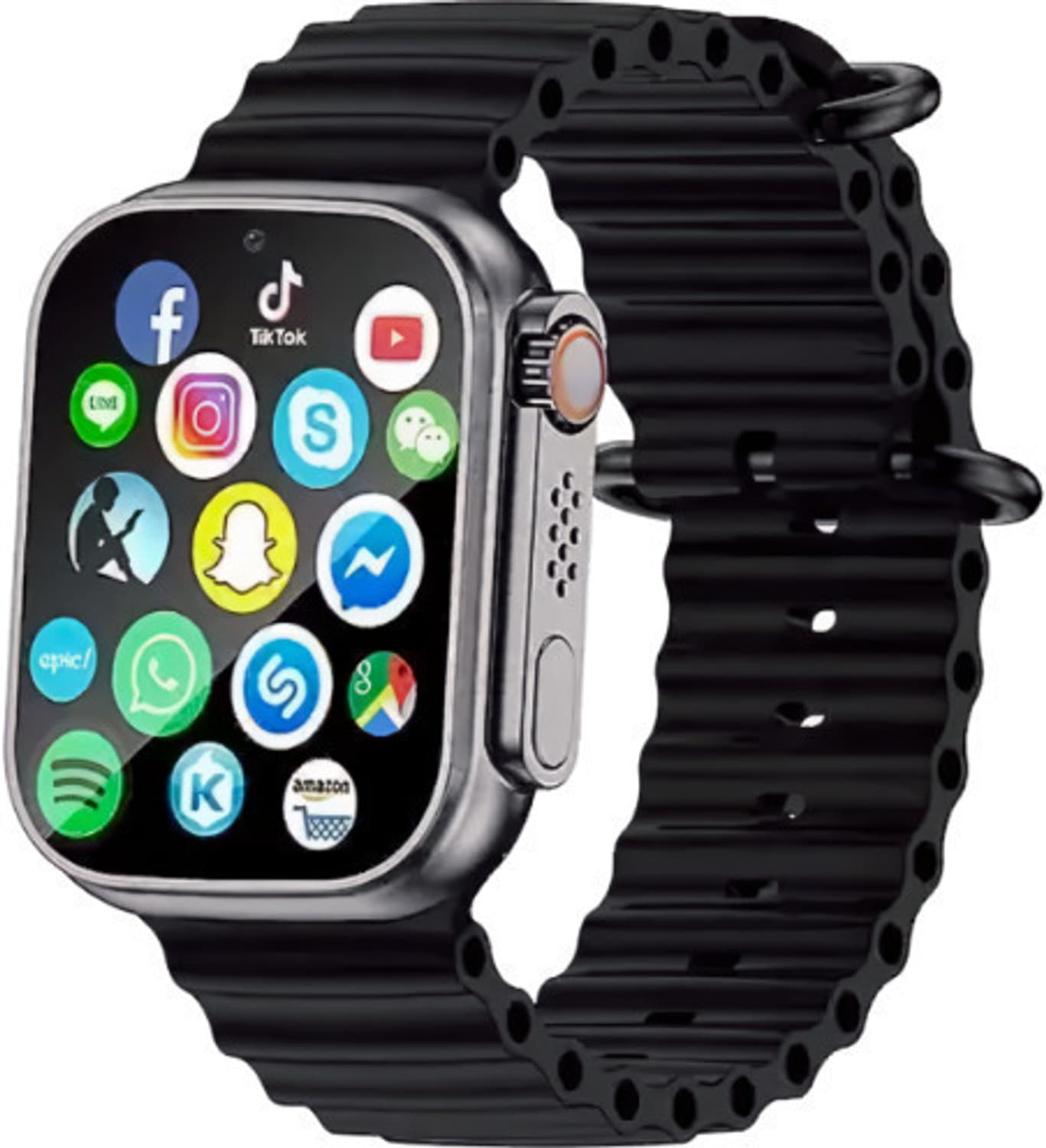 DOPEWOPE T800 Ultra Black Strap, For All Men ,Women and Kids Smartwatch