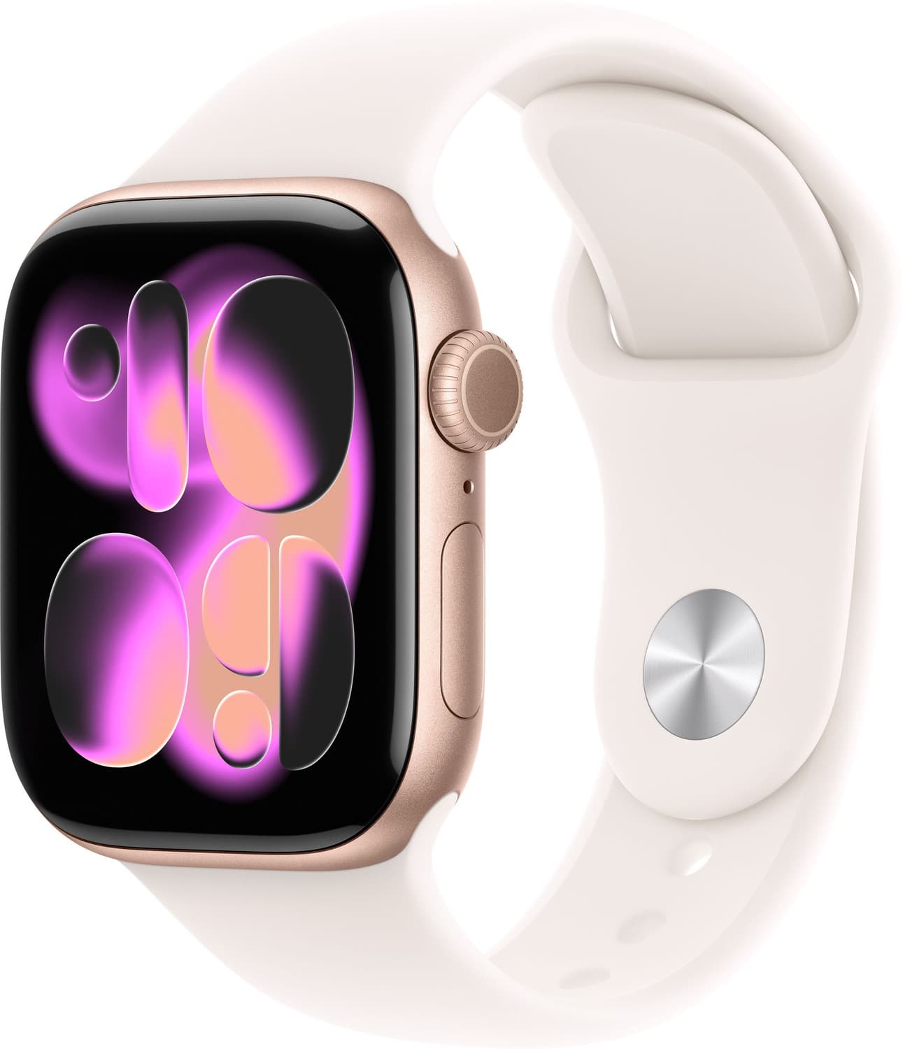 Apple Watch Series 11 GPS 46mm Rose Gold Aluminium Case Light Blush Sport Band - M/L