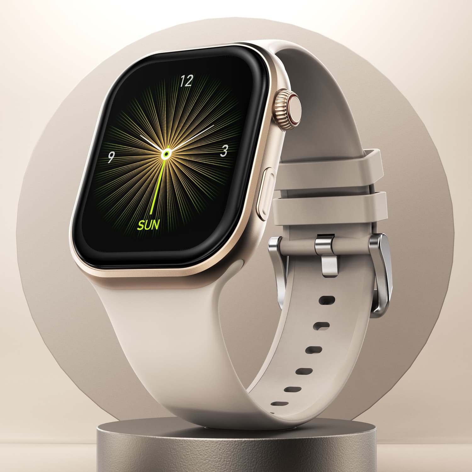 Fire-Boltt Brillia 51.3mm (2.02) Largest AMOLED Display,Bluetooth Calling,Voice Assistance Smartwatch