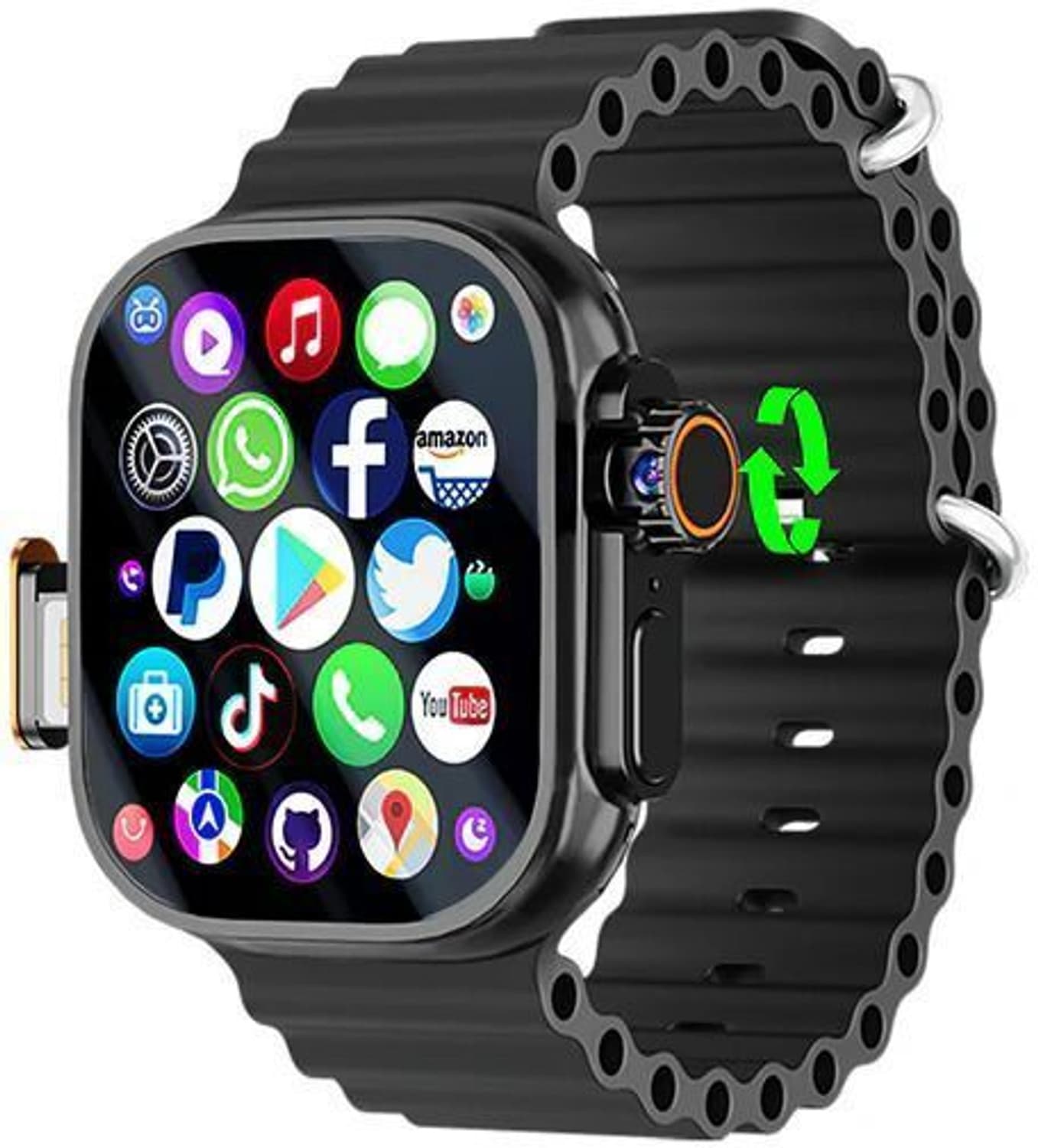 SEHUB WS Ultra S9 Black 4G/5G Android Watch 180 Camera AMOLED GPS WiFi 8GB+128GB Smartwatch