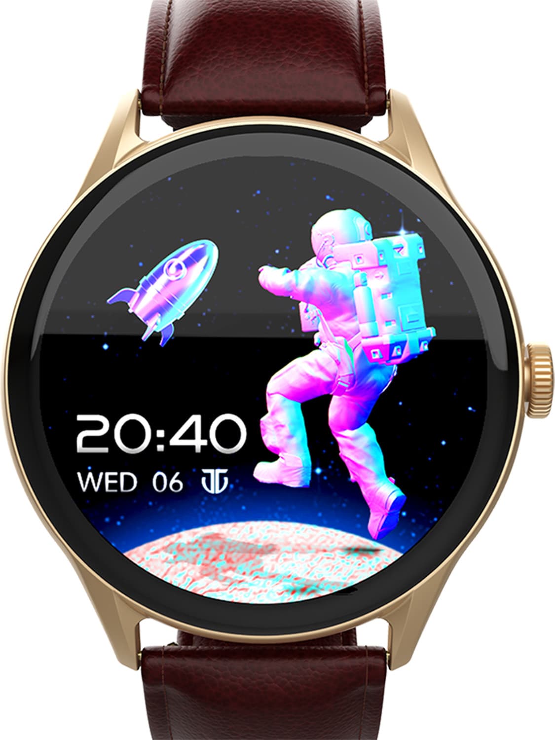 Titan Evoke with 1.43" AMOLED Display,1000 Nits Brightness,Rotating Crown,BT Calling Smartwatch