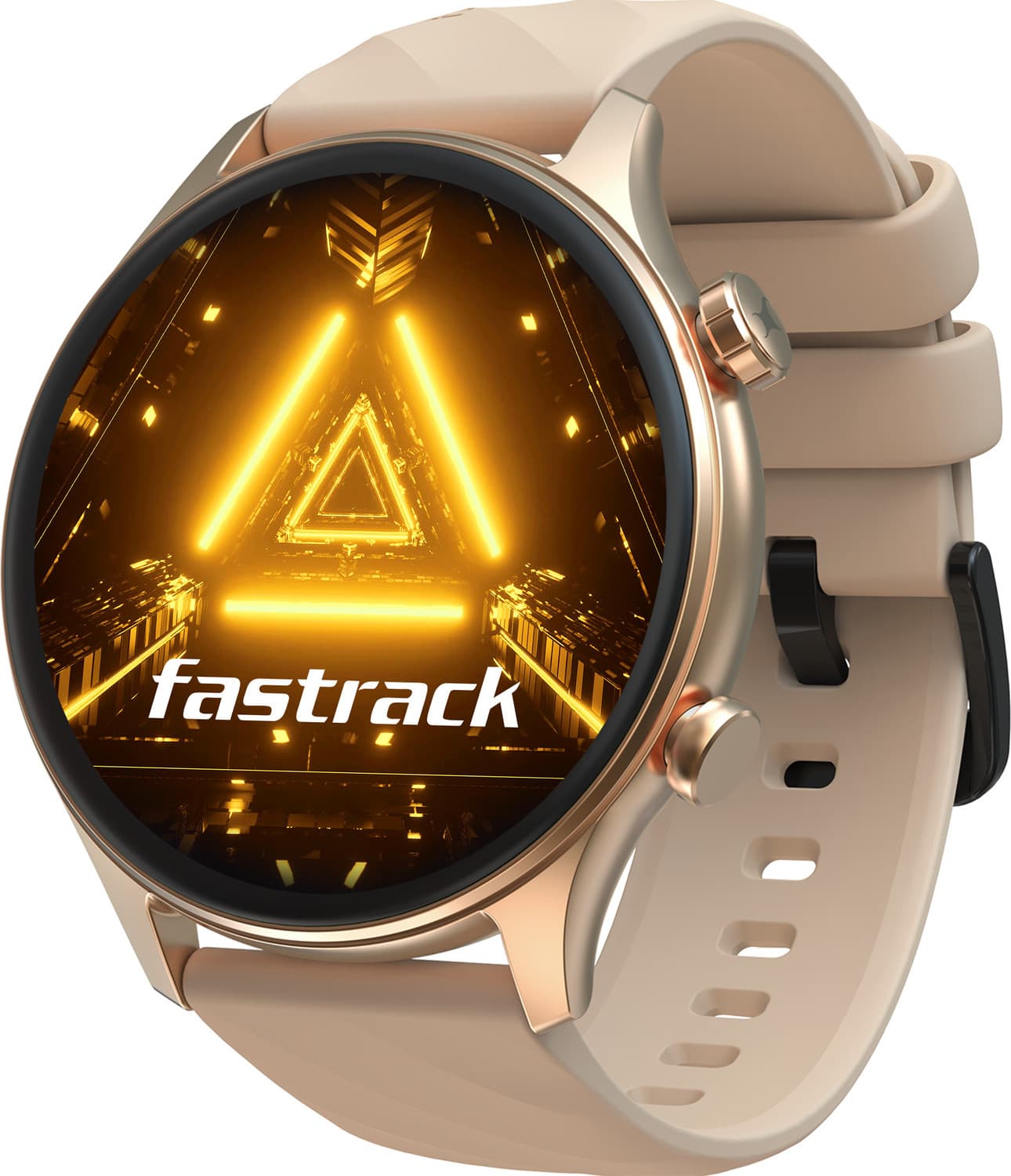 Fastrack Optimus 2 Pro,36.3mm AMOLED Display,AOD,Metal Case,Working Crown,BT Calling,SOS Smartwatch