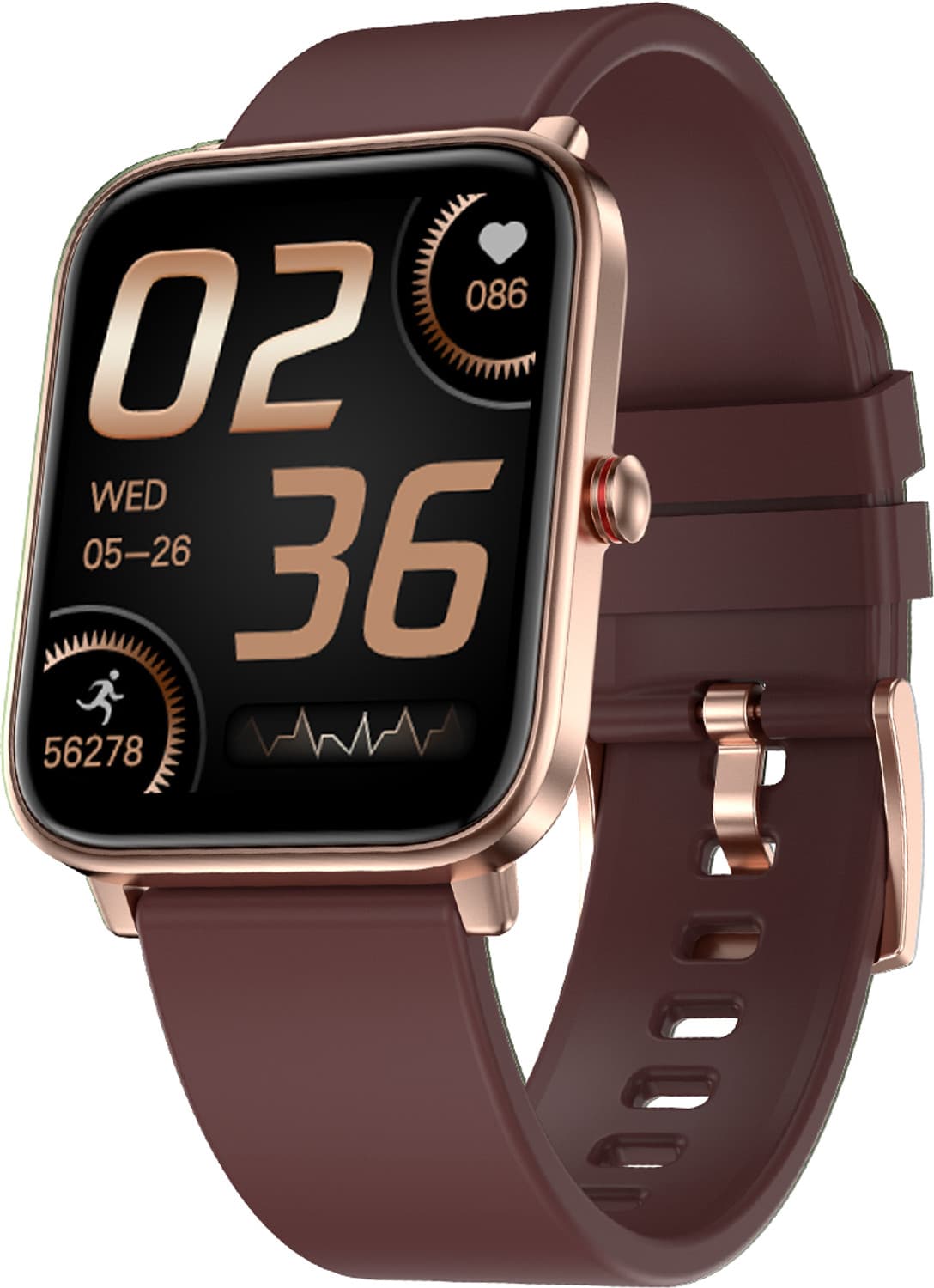 Fire-Boltt Ninja Pro Max Smartwatch (Rose Gold Strap, Free Size)
