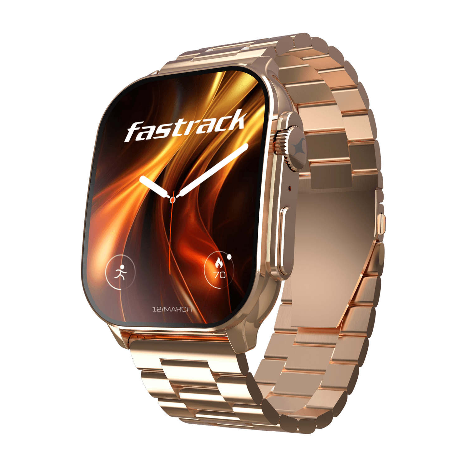 Fastrack Revoltt FS2 Pro,49.7mm AMOLED Display,AOD,Metal Design,Working Crown,BT Calling Smartwatch